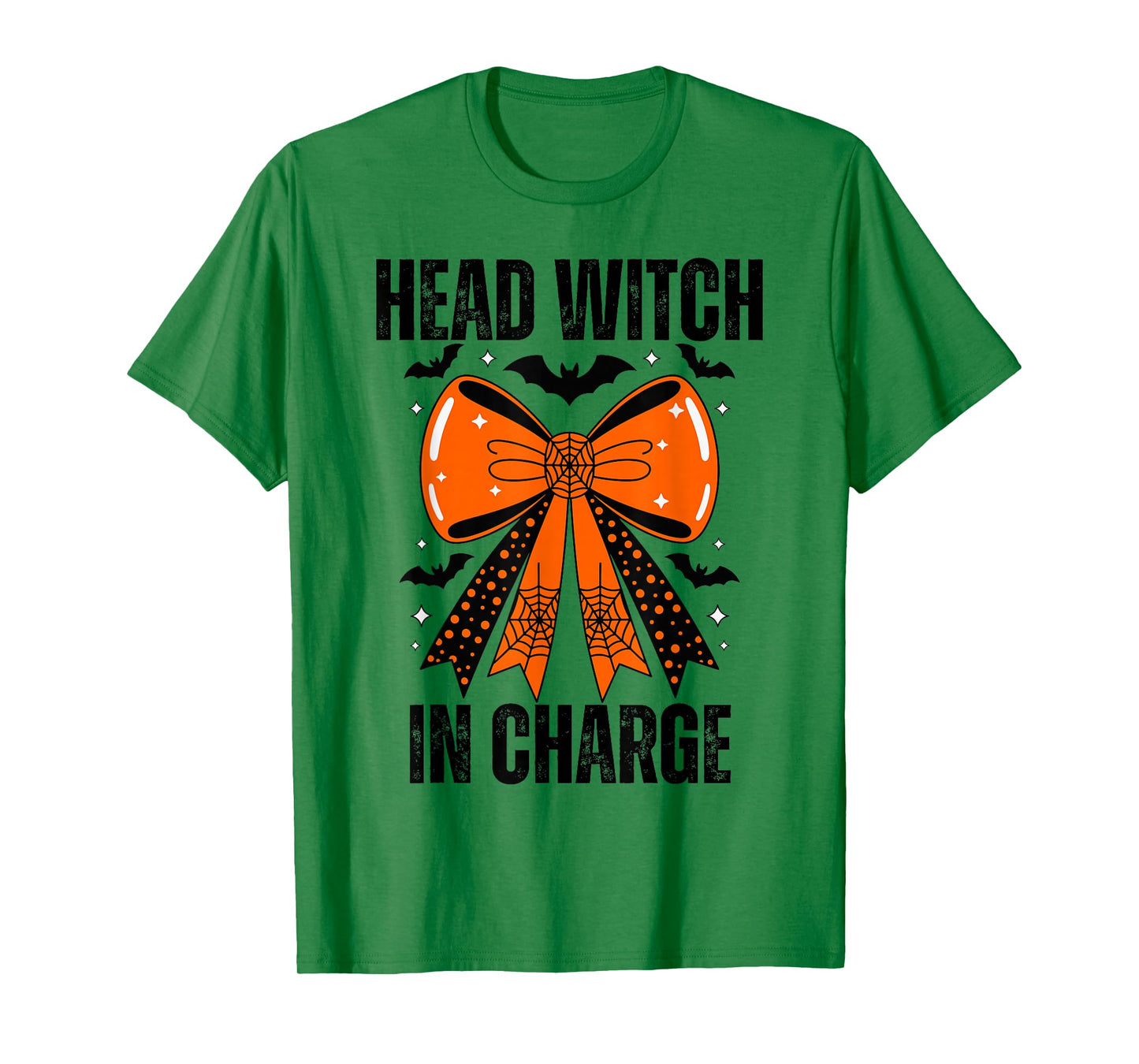 Head Witch in Charge Funny Mom Spooky Bow Halloween T-Shirt