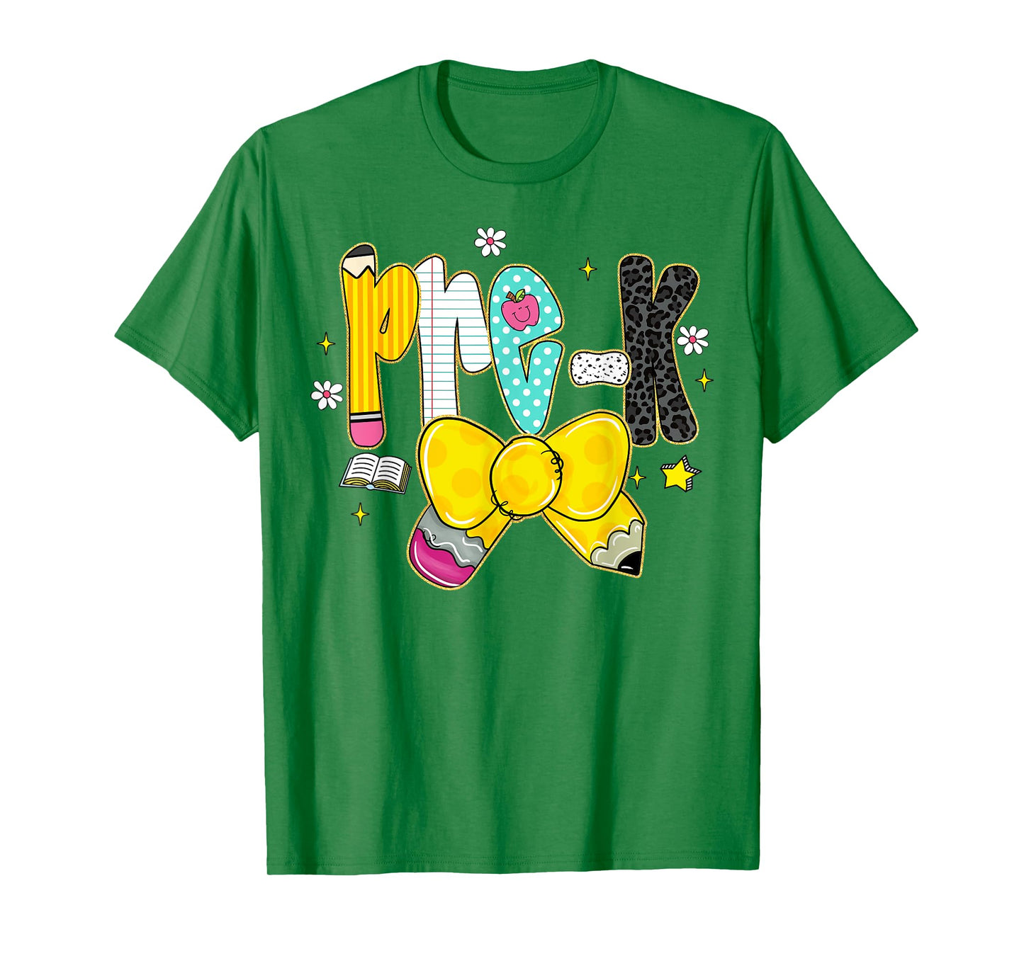 Preppy Back To School Pre-K Cute Coquette Bow Girls Kids T-Shirt