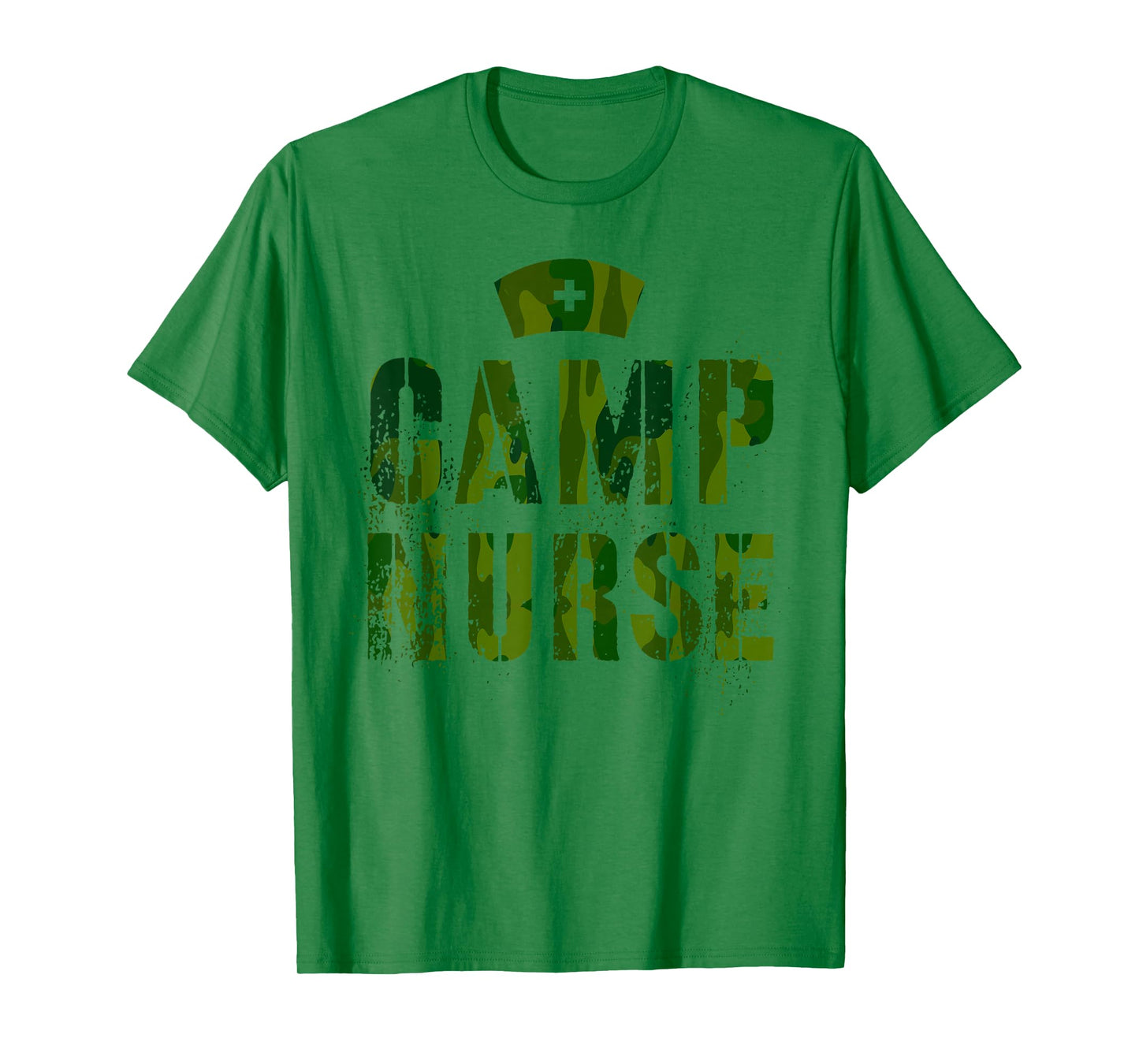Funny CAMP NURSE Camo Health Care Medical Crew Wellness RN T-Shirt