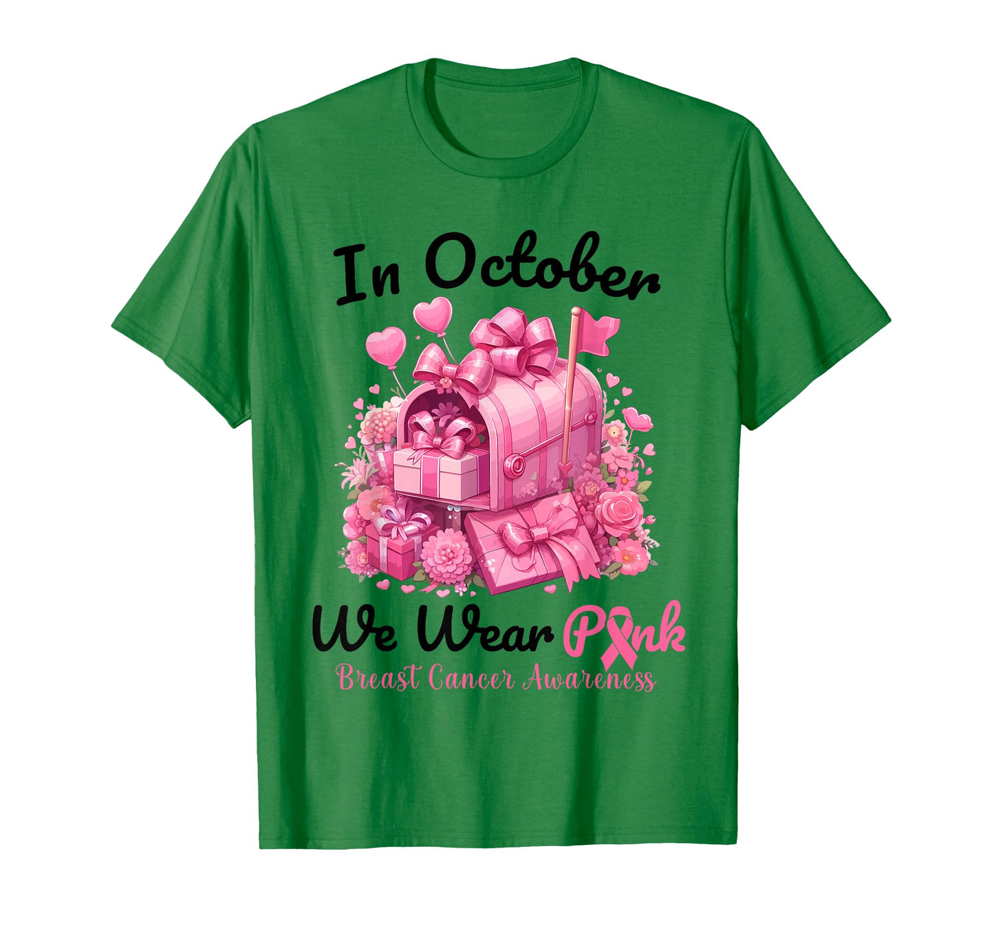 Breast Cancer Postal Worker In October We Wear Pink T-Shirt