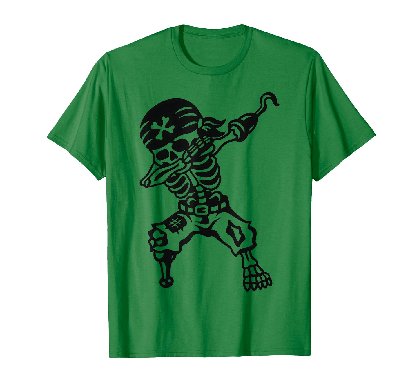 Dabbing Pirate Skeleton Spooky Costume Funny Halloween T-Shirt