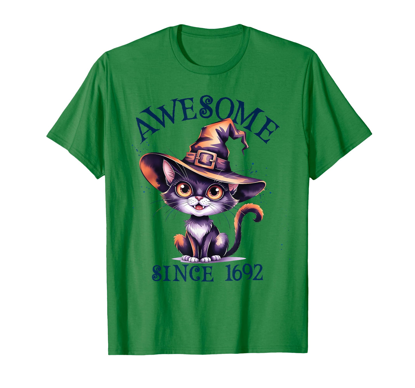Sarcastic Awesome Cat Witch Since 1692 Witchy Wicca Dad T-Shirt