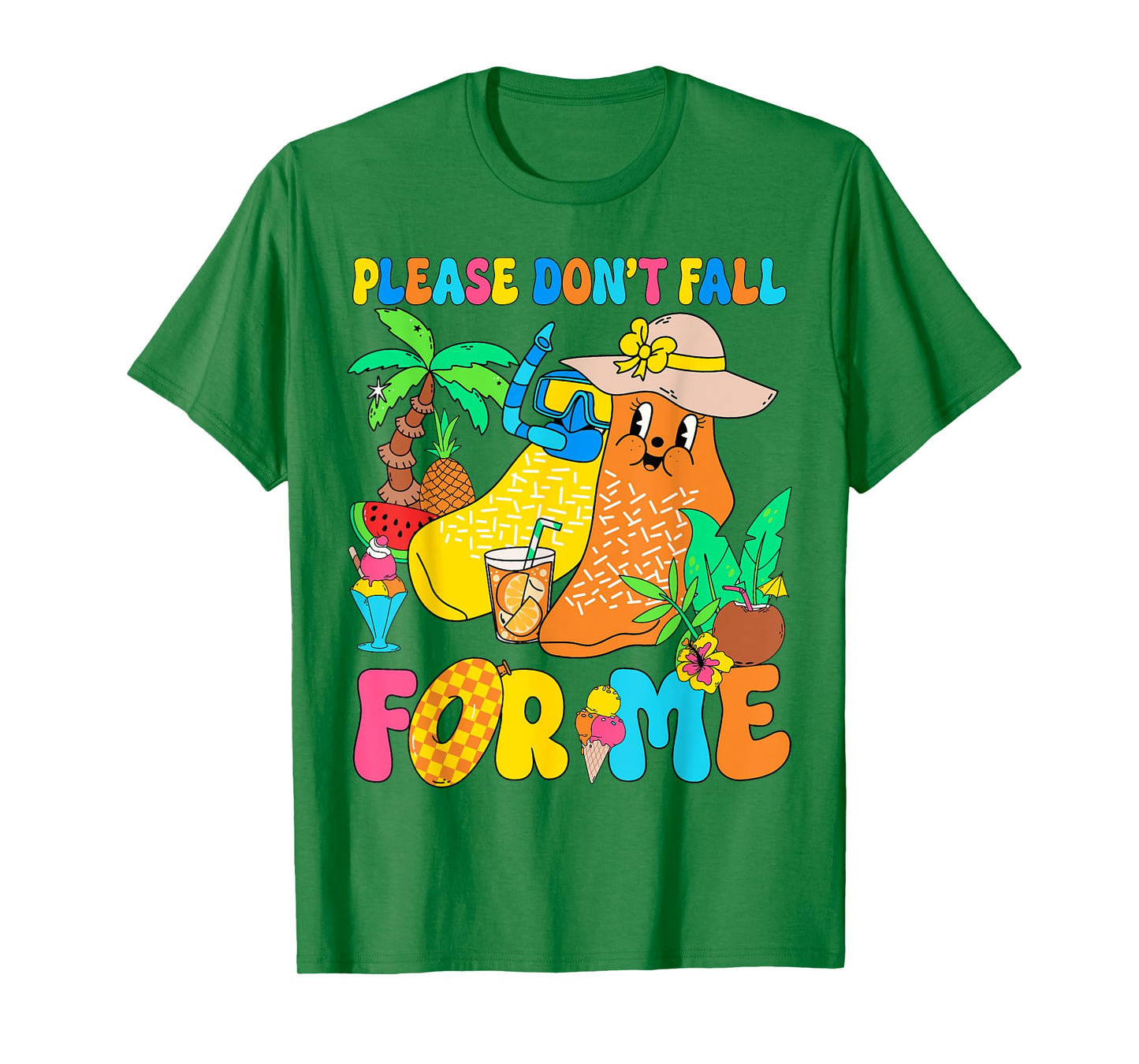 Funny Nurse Please Don't Fall For Me RN PCT CNA Summer Vibes T-Shirt
