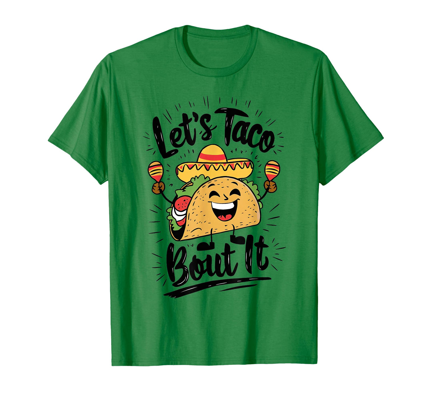 Cute Lets Taco Bout It Funny Mexican Taco T-Shirt