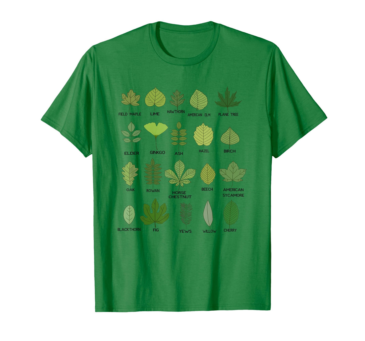 Botanical Beauty, Different Types of Tree Leaves T-Shirt