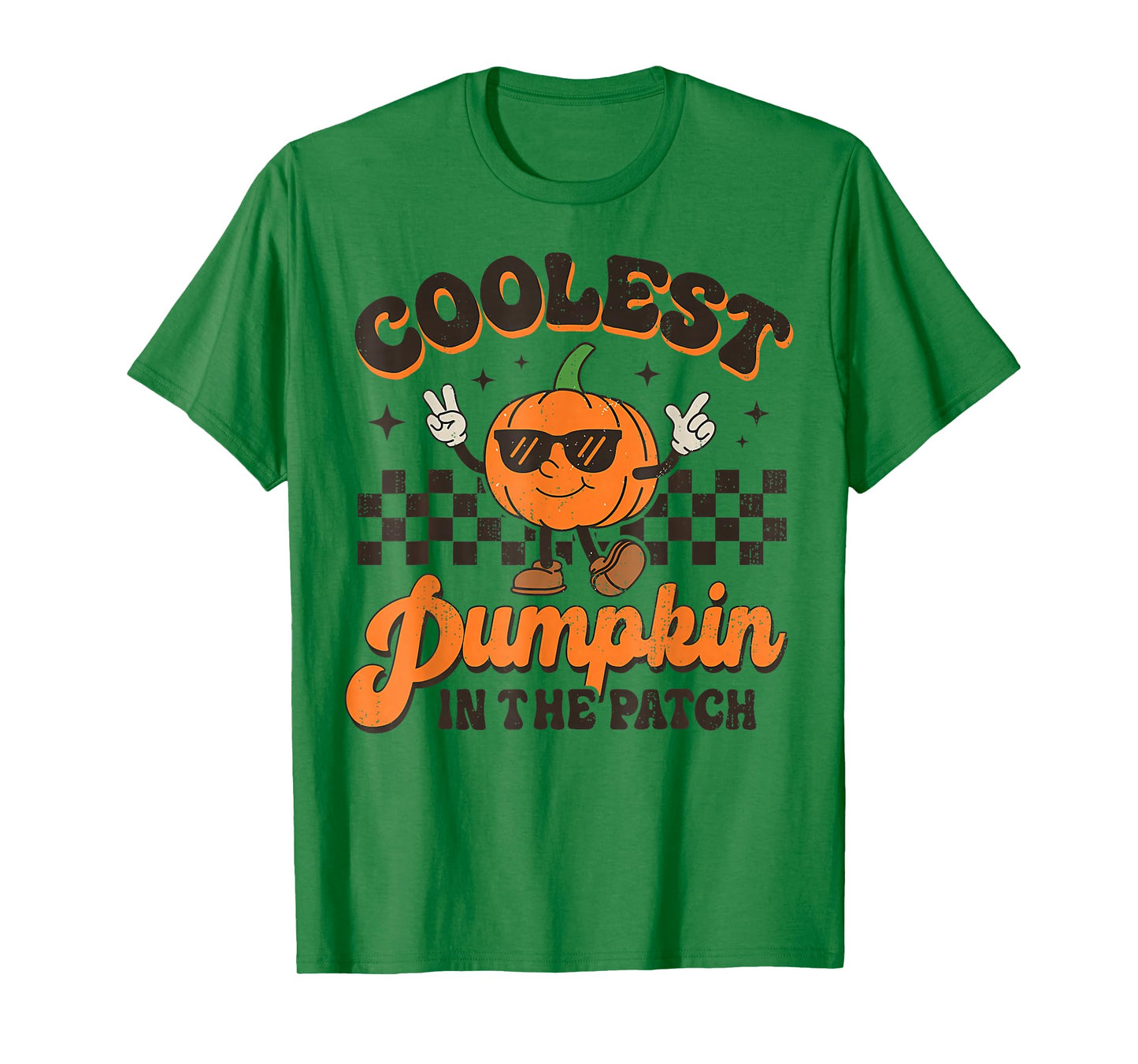 Groovy Coolest Pumpkin in The Patch Halloween for Boys Kids T-Shirt