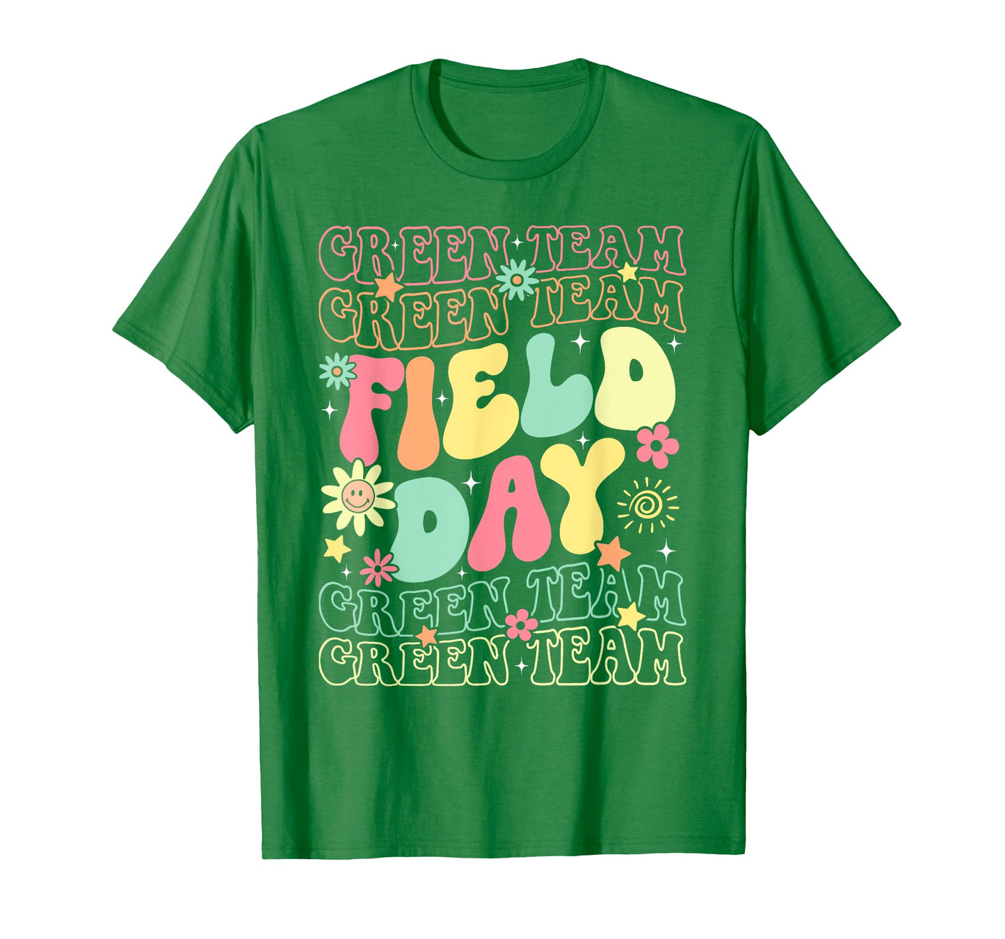 Field Day Green Team Color War Camp Team Game Competition T-Shirt