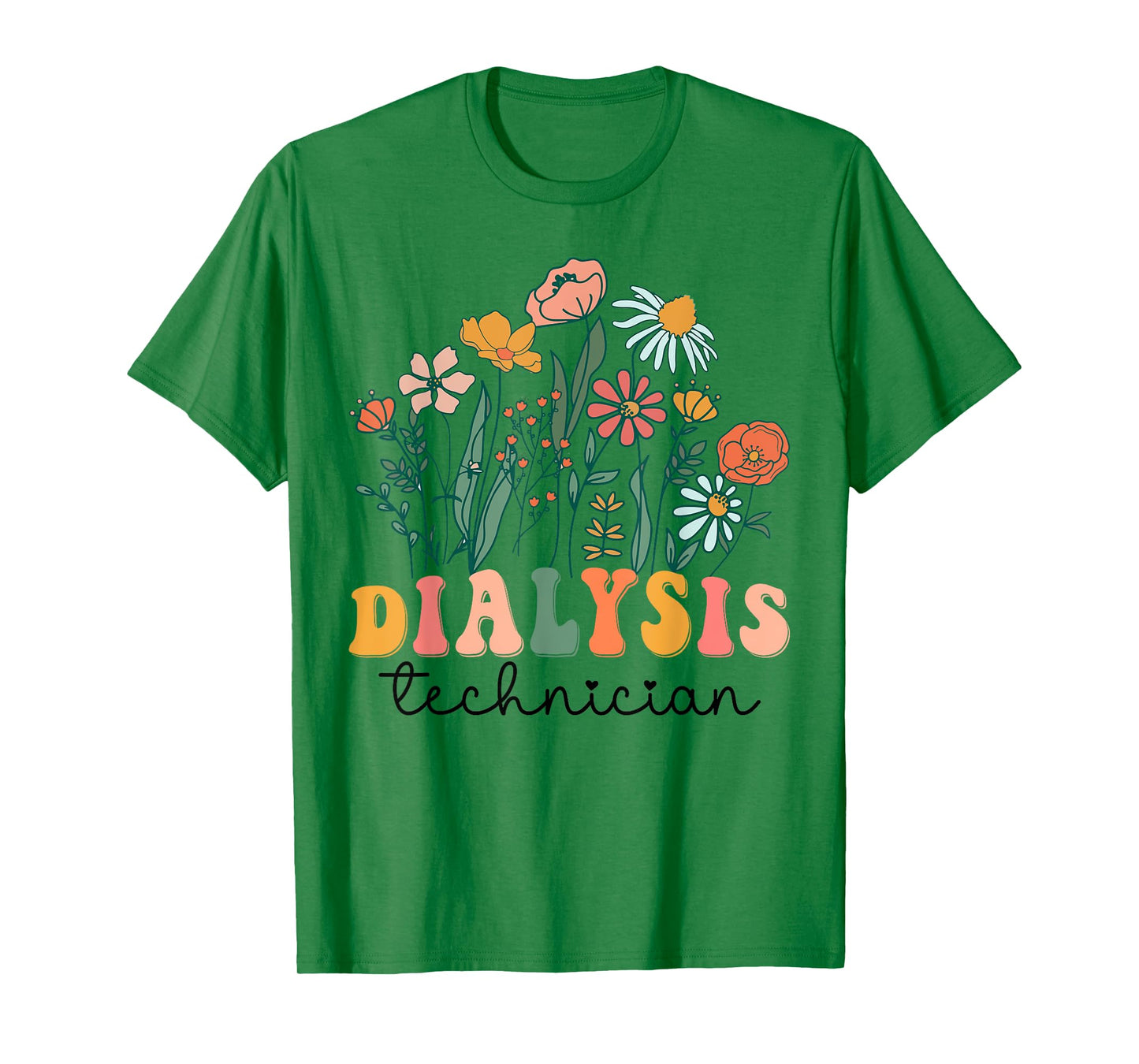 Groovy Wildflower Dialysis Technician Tees T-Shirt