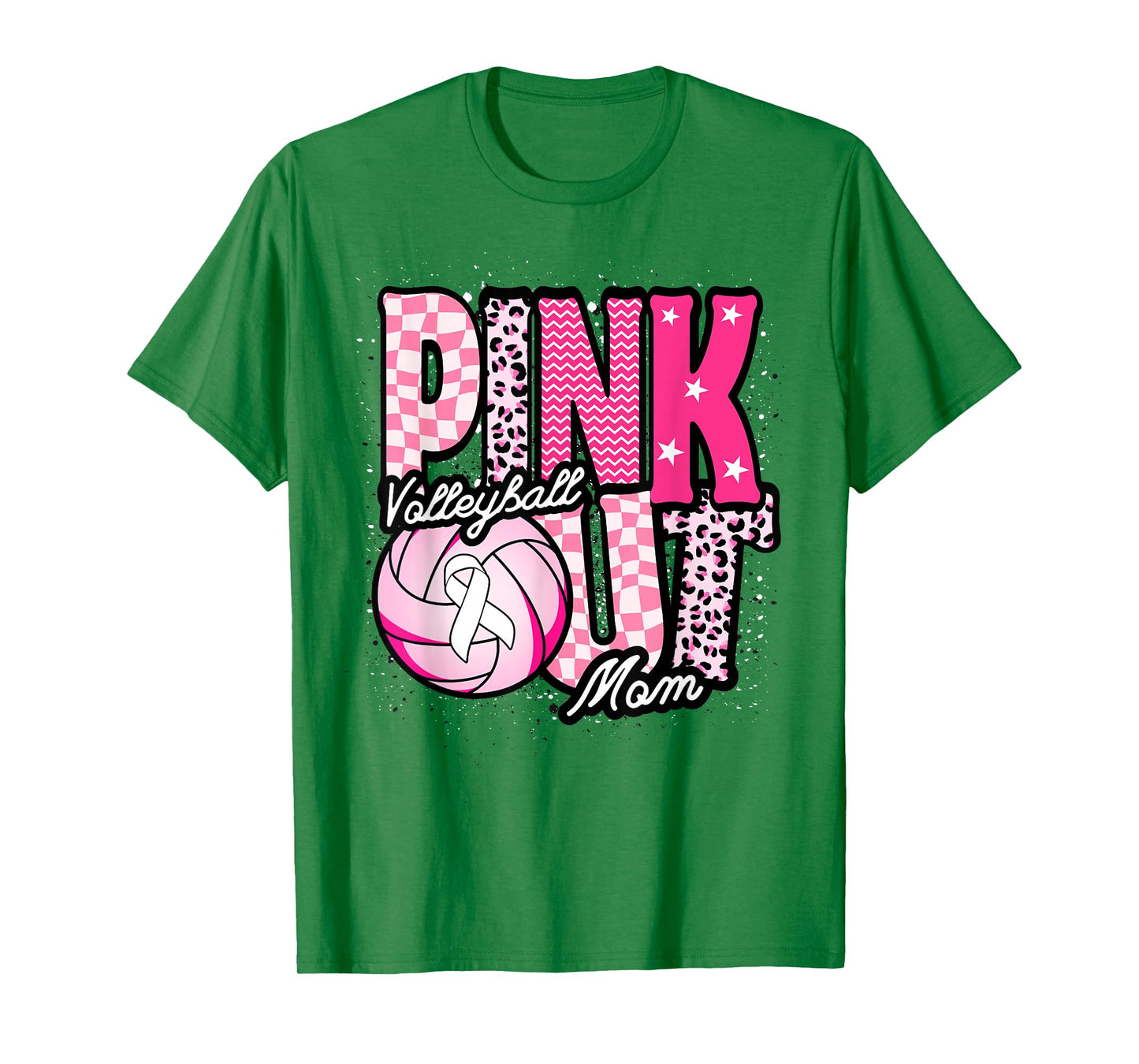 Pink Volleyball Mom Pink Out Day T-Shirt