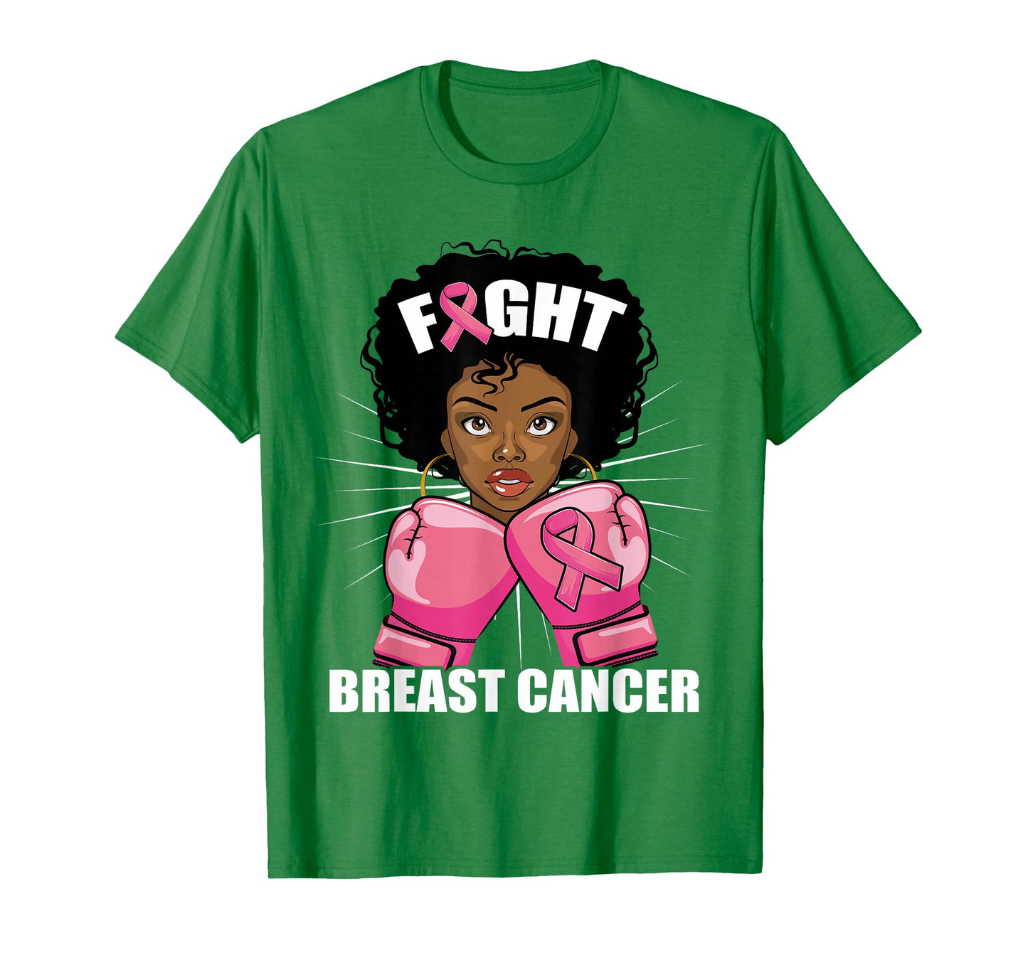 Fight Breast Cancer Awareness African American Black Women T-Shirt