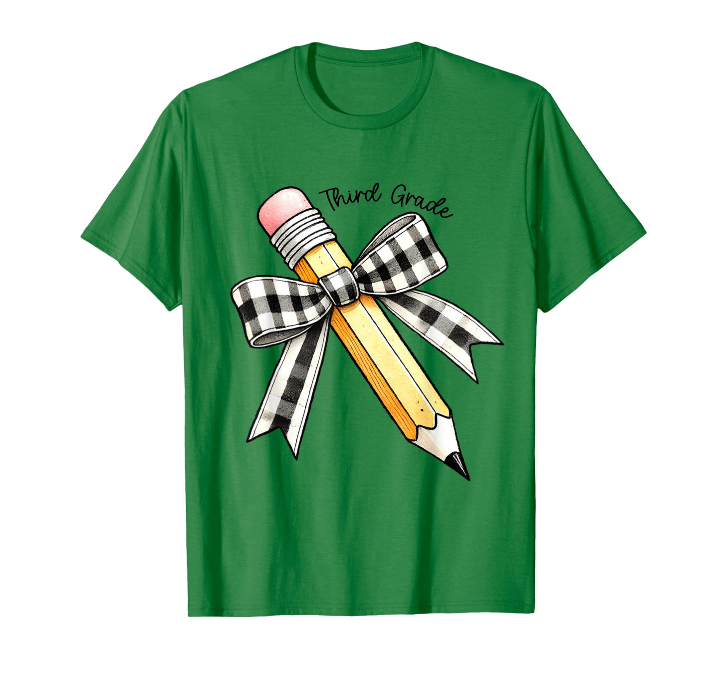 Third Grade Teacher Girl Coquette Pencil Bow 3rd Grade Team T-Shirt