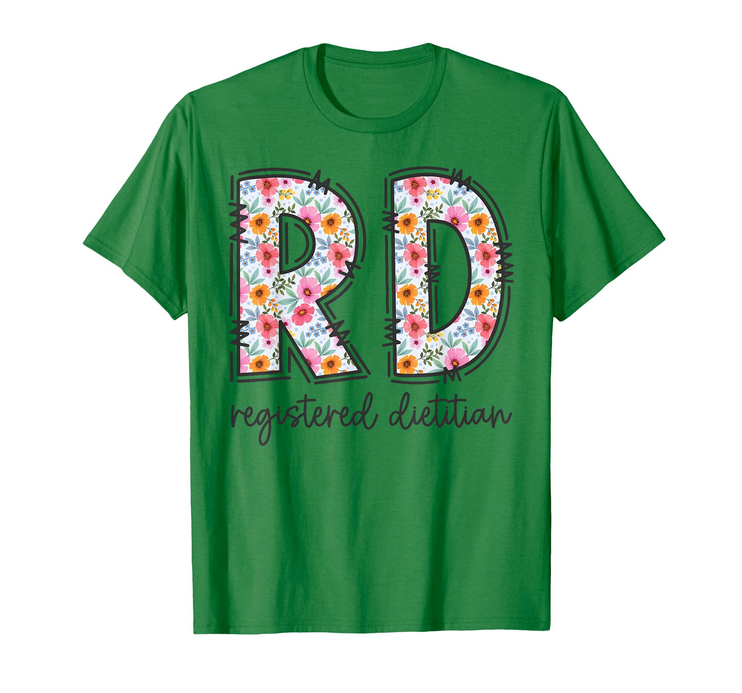 Floral Registered Dietitian Nutritionist RD Graduation T-Shirt