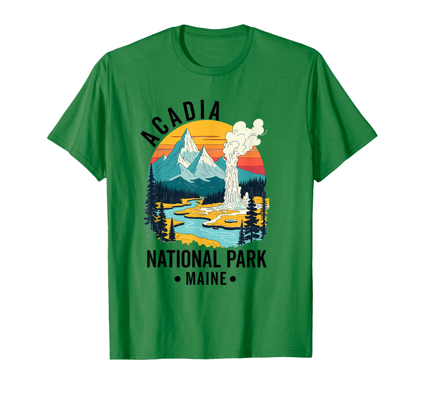 Acadia National Park Souvenir Maine Retro for Men Women Kid T-Shirt