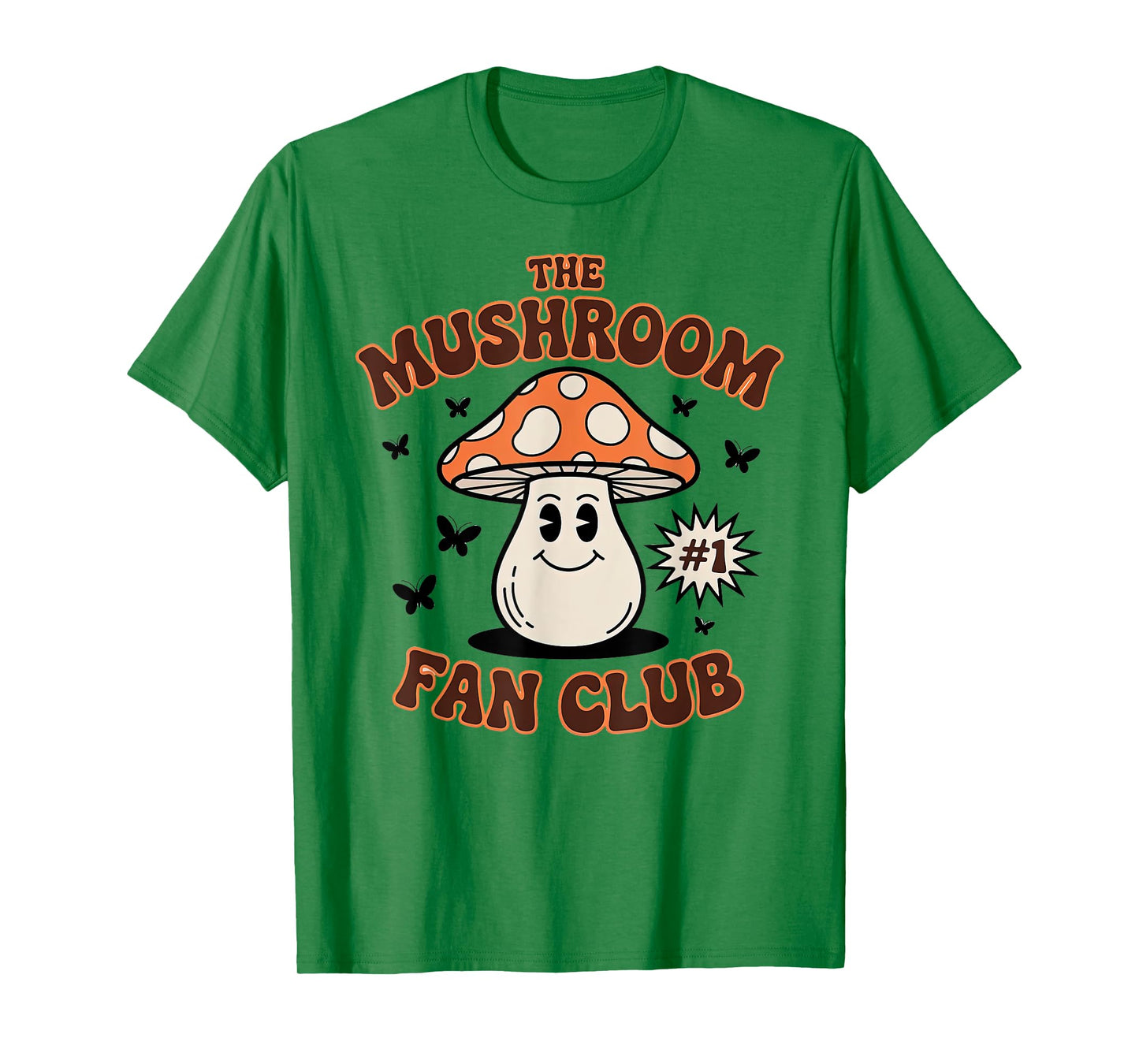 Retro Mushroom Fan Club 70s Vibes Graphic T-Shirt