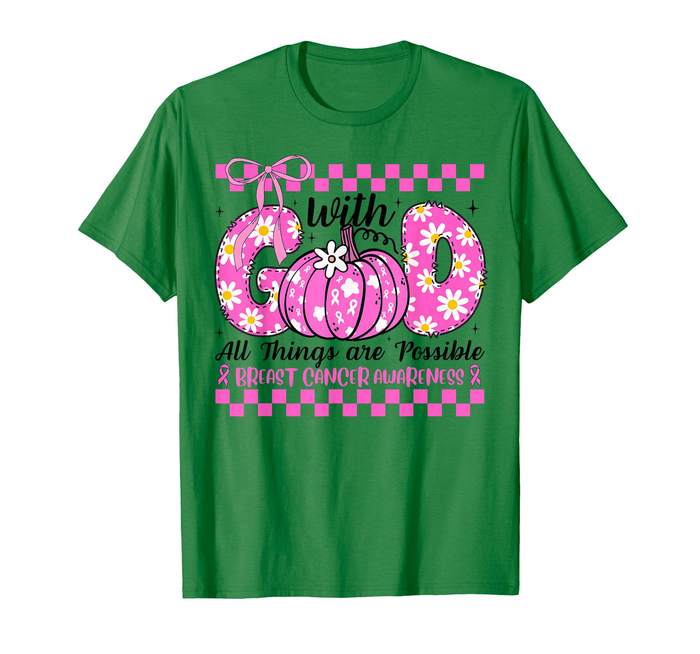 Breast Cancer Awareness Month Pumpkin Positive Support T-Shirt