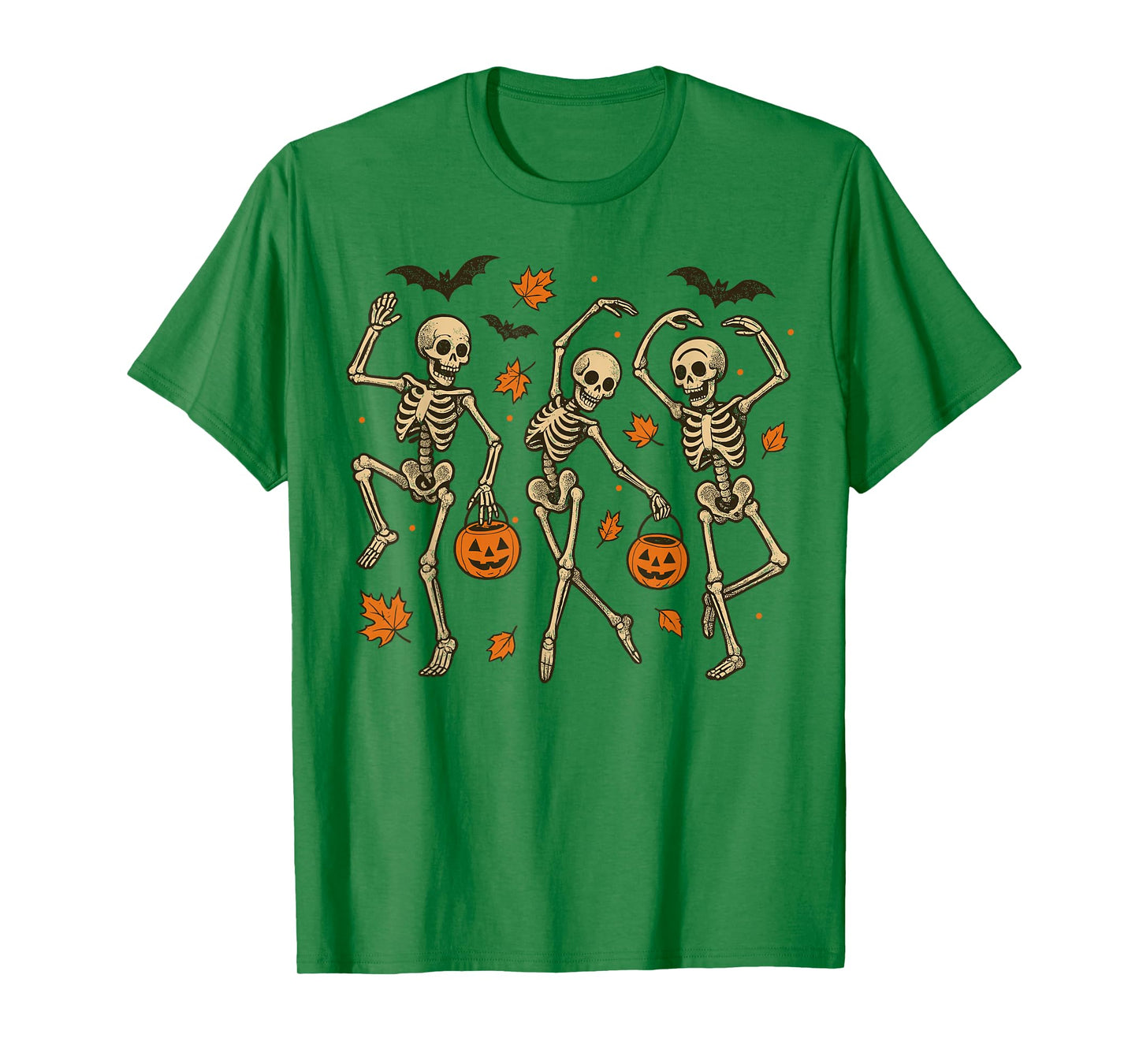Halloween Dancing Skeleton Pumpkin Retro Halloween T-Shirt