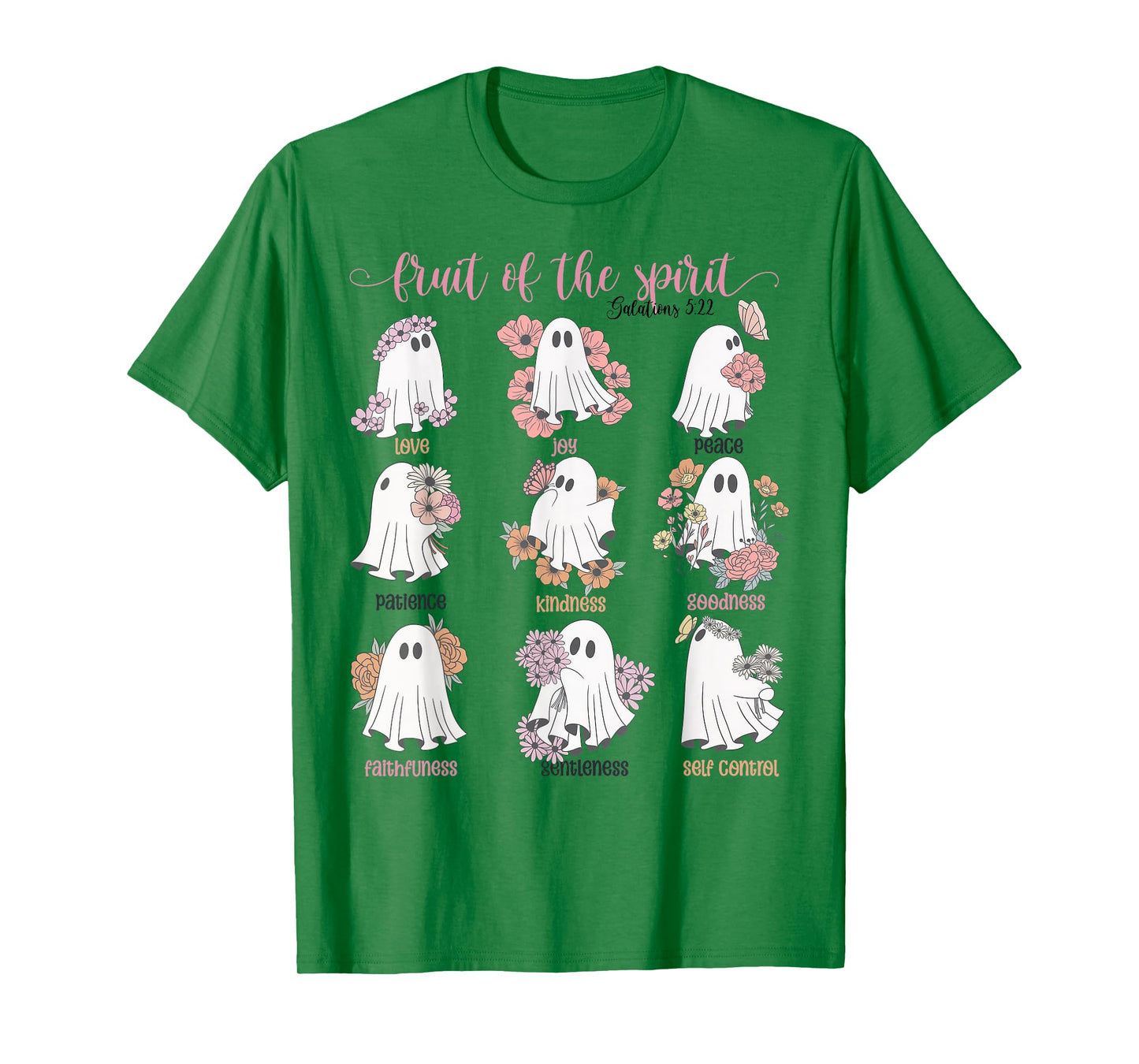 Fruit Of The Spirit Retro Ghost Christian Halloween Faith T-Shirt