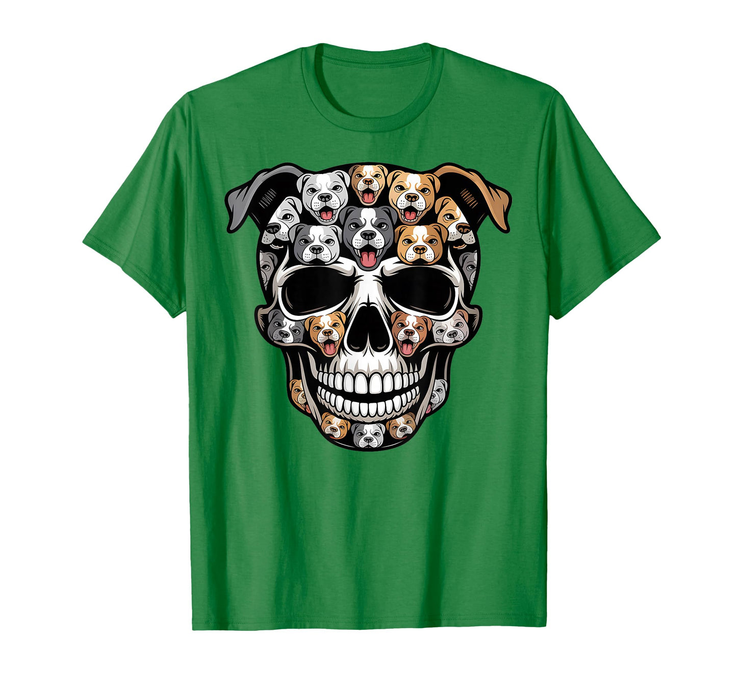 Funny Dog Lover Pitbull Skull Halloween Costume Men Women T-Shirt
