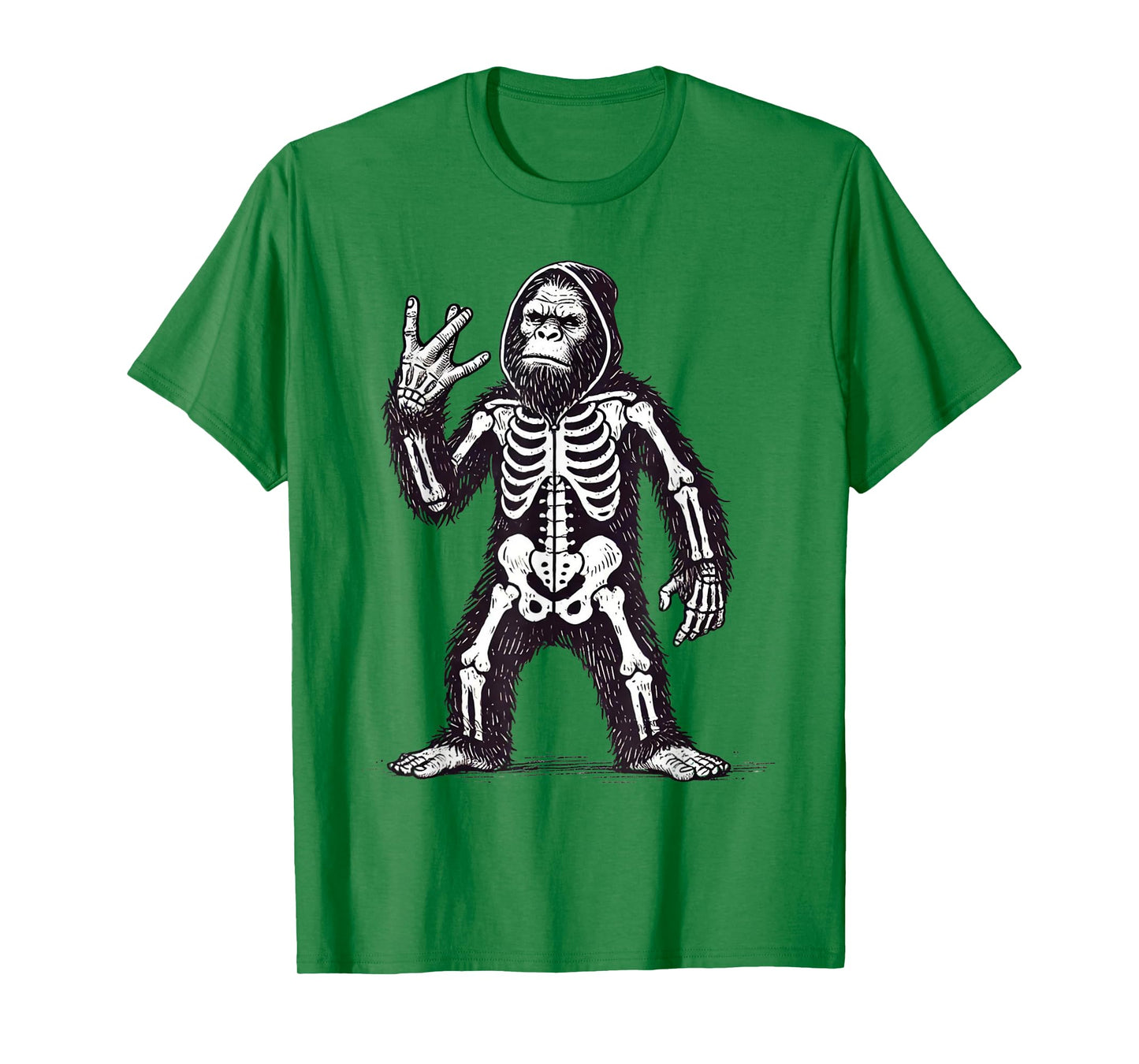 Cool Halloween Pumpkin Bigfoot Skeleton Westside T-Shirt