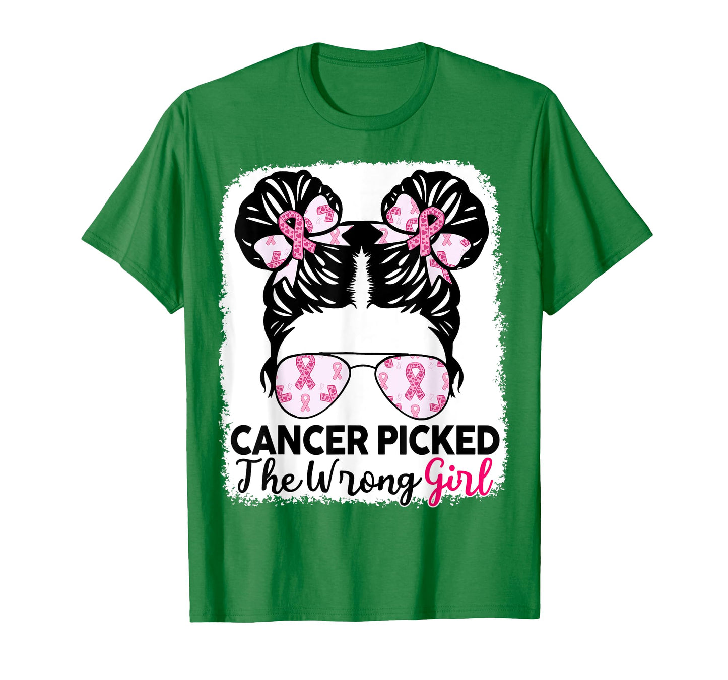 Breast Cancer Awareness Cancer Picked Wrong Girl Kids Youth T-Shirt
