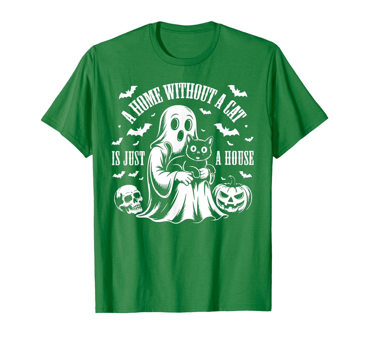 Halloween A Home Without a Cat is just A House Boo Ghost Cat T-Shirt