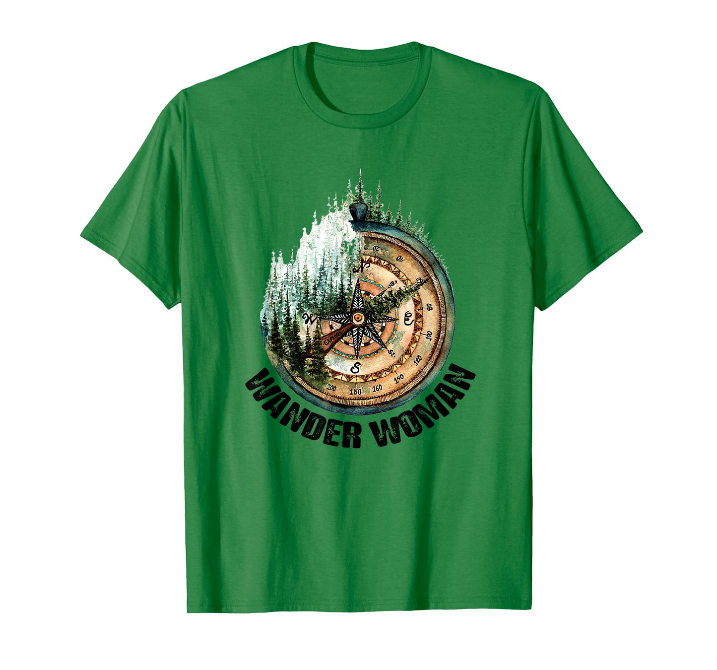 Wander Woman Exploring Go Outside Camping Hiking Lover T-Shirt