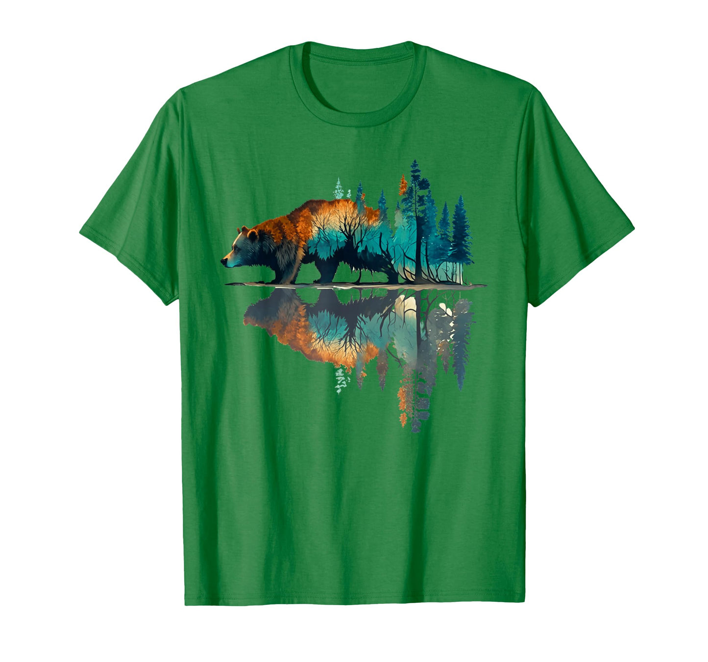 Trees Reflection Wildlife Nature Animal Bear Outdoor Forest T-Shirt