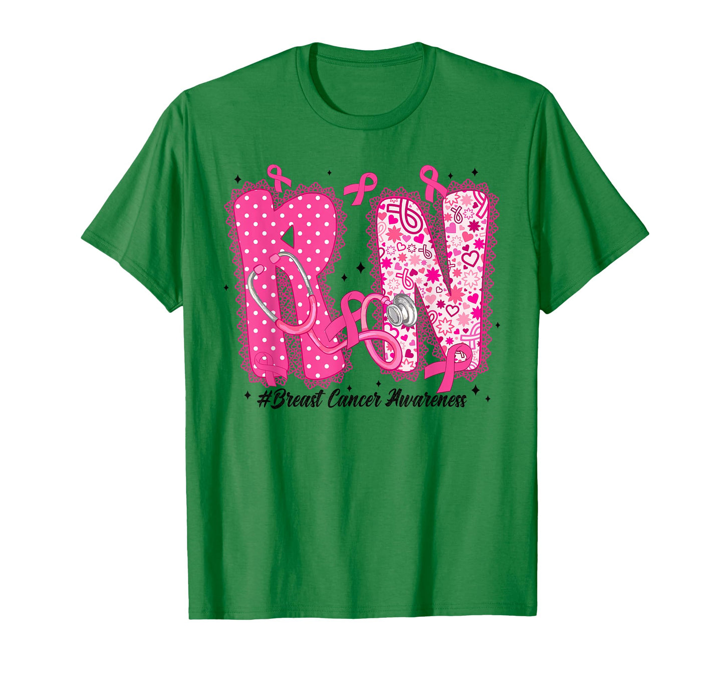 Nurse Breast Cancer Awareness Pink Ribbon Nursing RN Life T-Shirt