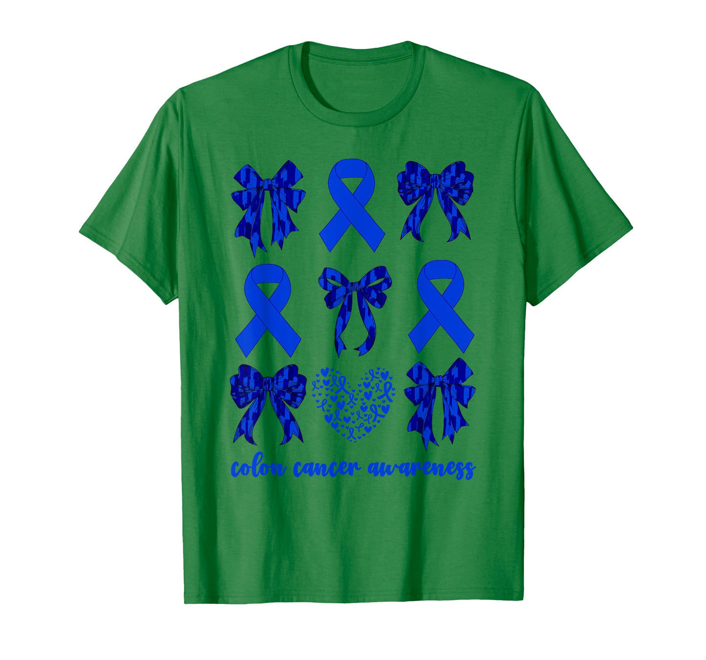 Colon Cancer Awareness Month For Women Colorectal Cancer Bow T-Shirt