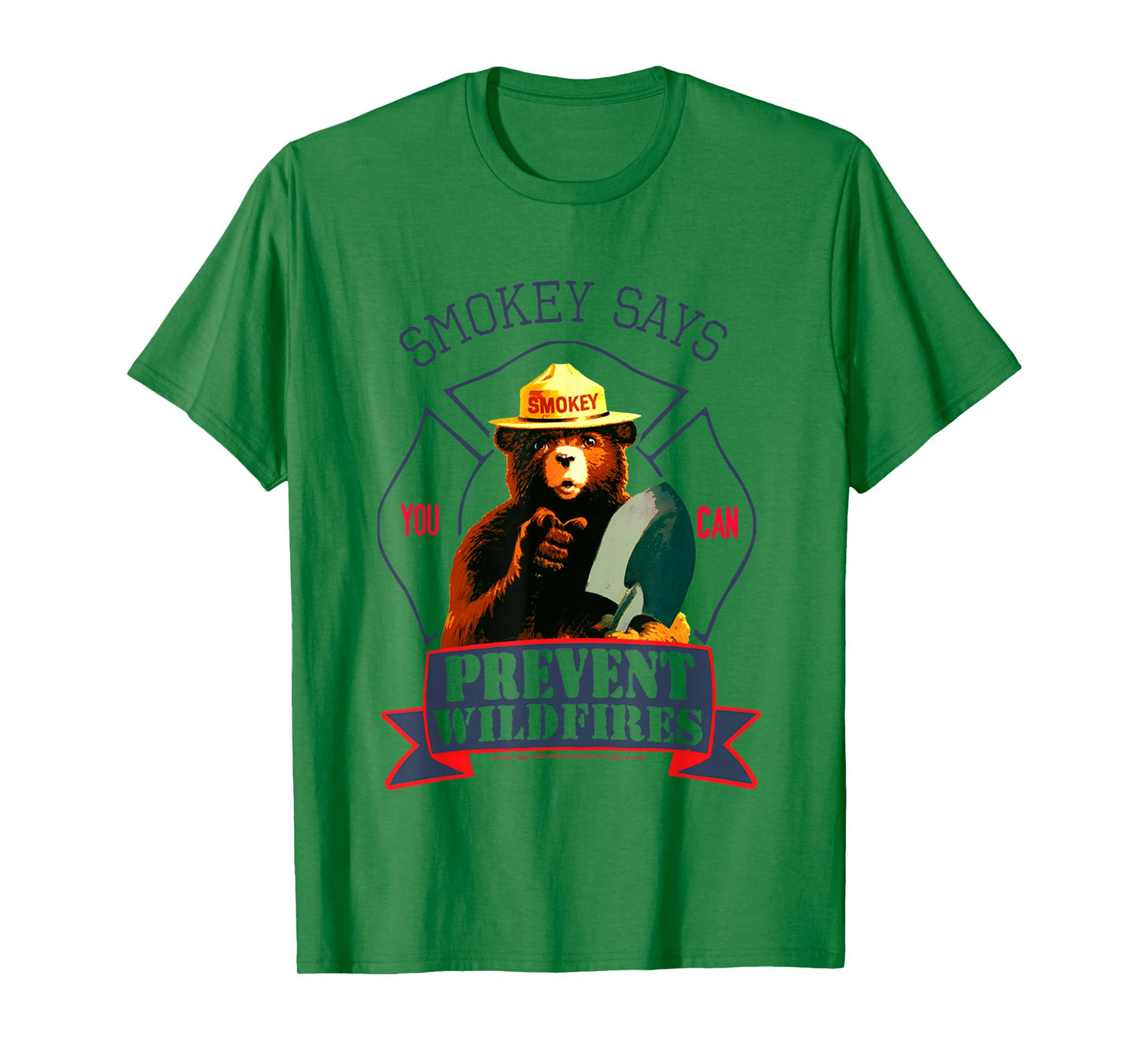 Smokey Bear You Can Prevent Forest Fires Vintage Badge T-Shirt