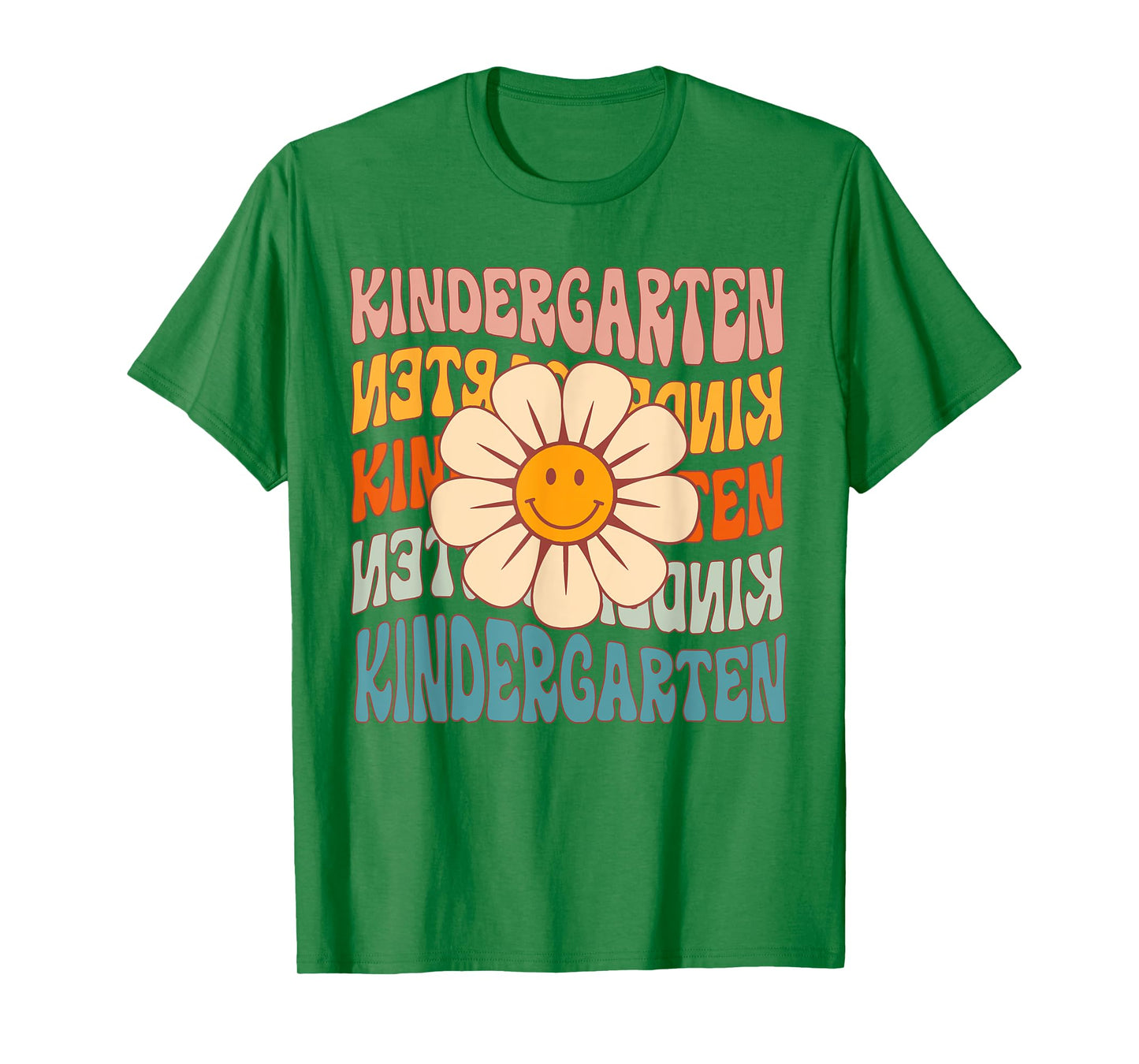 Retro Kindergarten Daisy Colorful Back To School Student Kid T-Shirt
