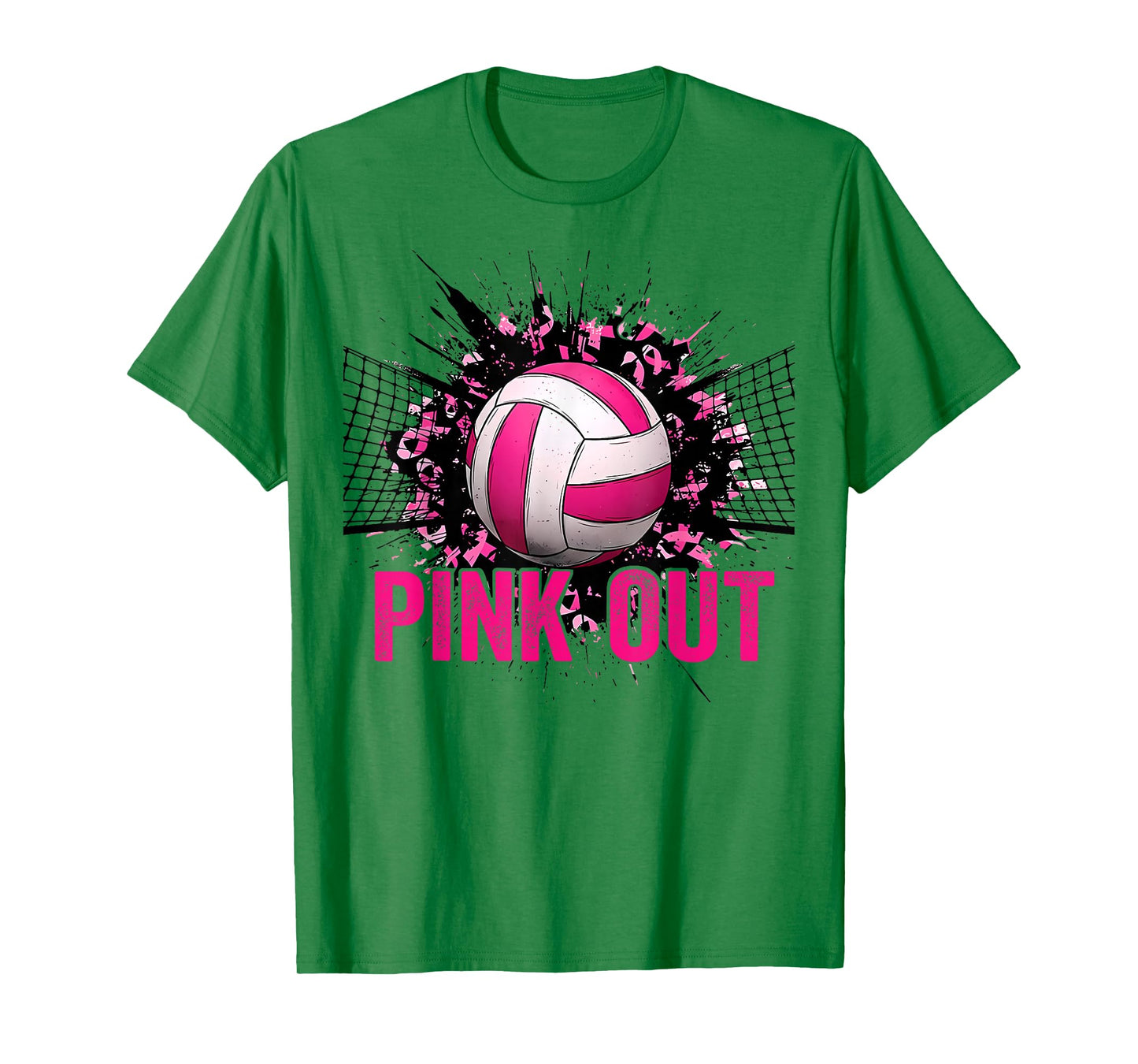 Volleyball Game Day Pink Out Breast Cancer Awareness Women T-Shirt