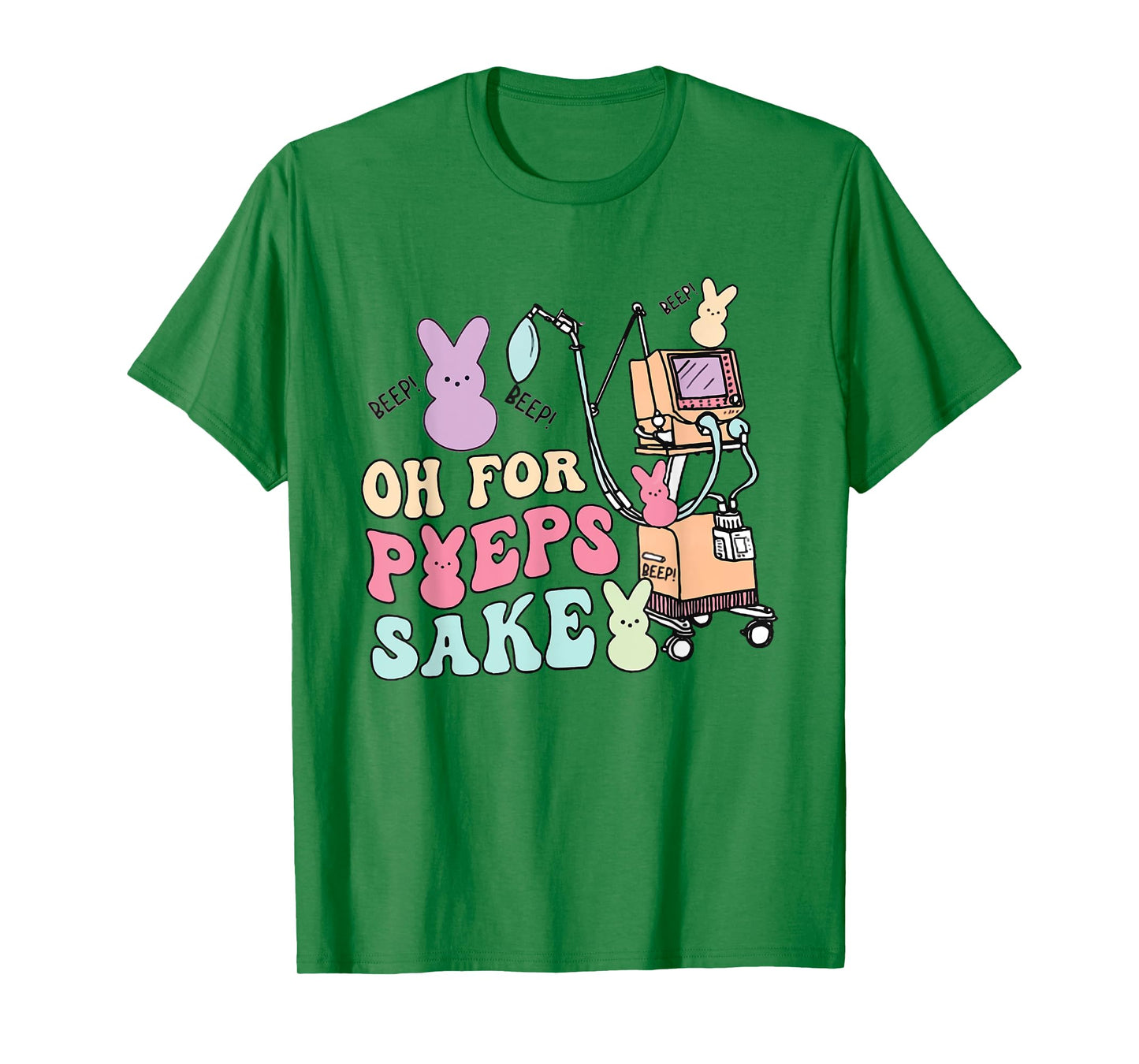 Nurse Easter Med Surg ICU Peds Picu Nurse Spring IV Pump T-Shirt