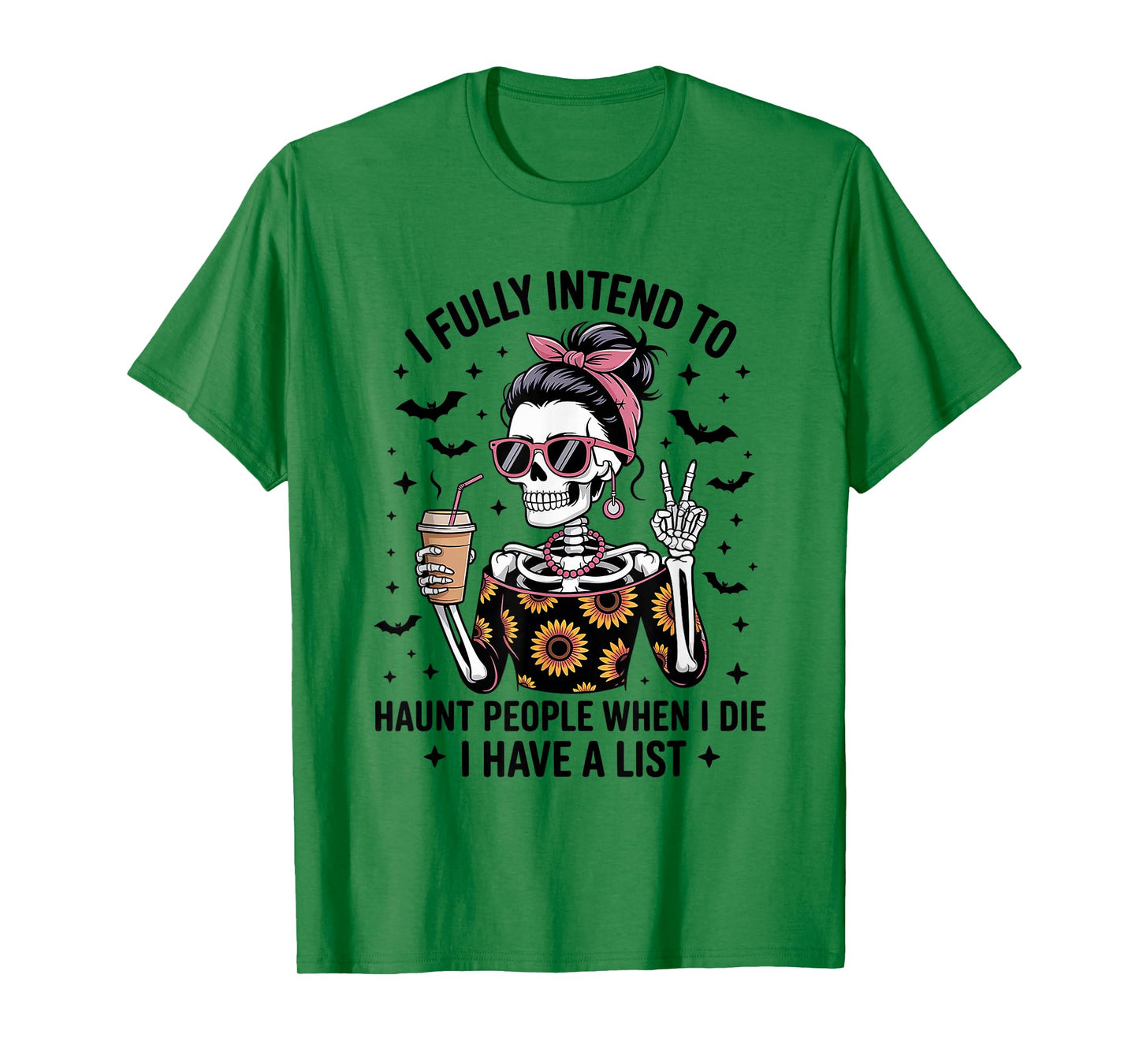 Funny Sarcastic Coffee Skeleton Halloween Humor Vibes T-Shirt