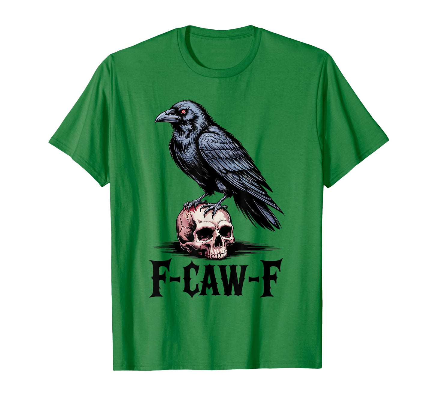 Funny F-Caw-F Crow Gothic Moon Humor Halloween T-Shirt