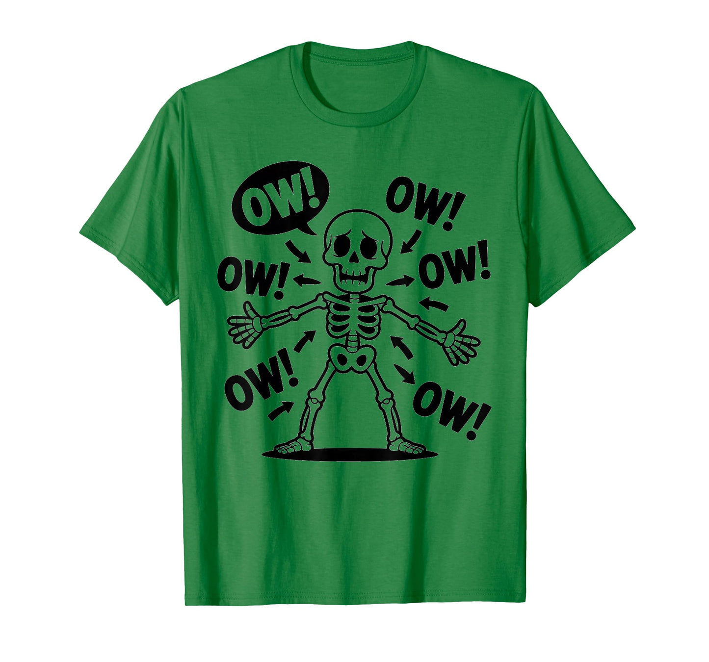 Ow Ow Ow Ow Ow Ow Ow Funny Stickman Chronic Pain Character T-Shirt