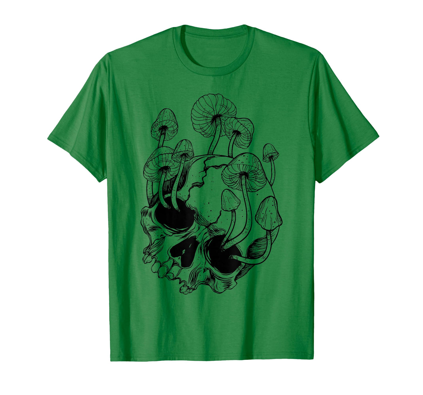 Overgrown Skull Mushrooms Death Life T-Shirt