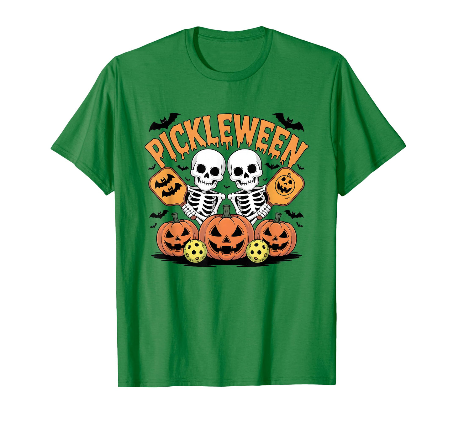 Halloween Pickleball Pumpkin Paddle Ghostly Serve T-Shirt