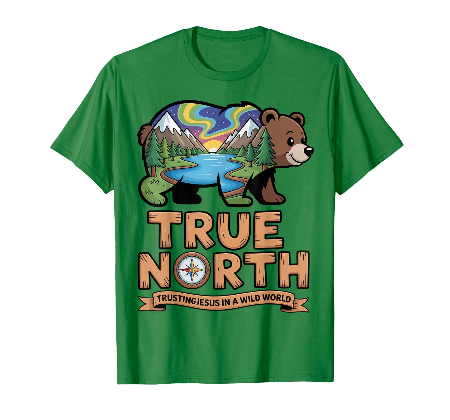 True-North VBS Bear Nature Trusting Jesus Christian Kids T-Shirt
