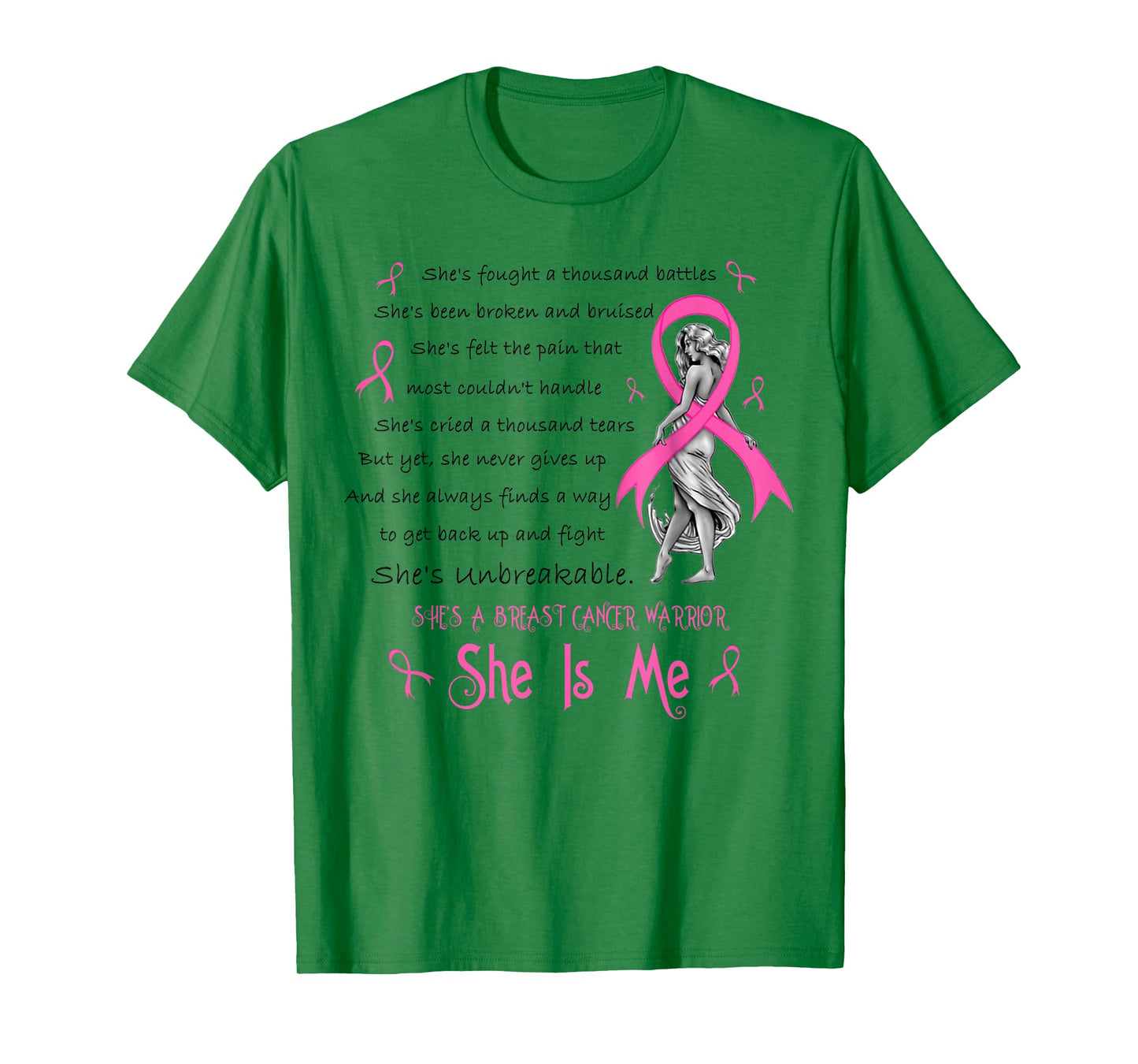 She's A Breast Cancer Warrior She Is Me Breast Cancer Month T-Shirt