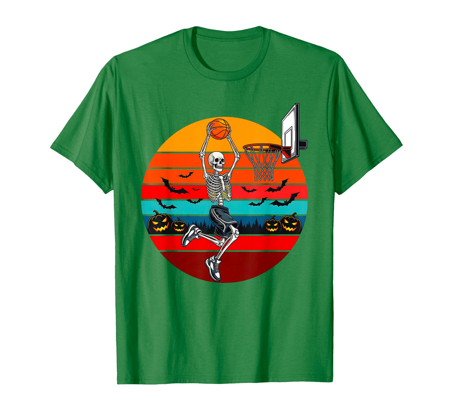 Skeleton Basketball Player Halloween Funny Spooky Costume T-Shirt