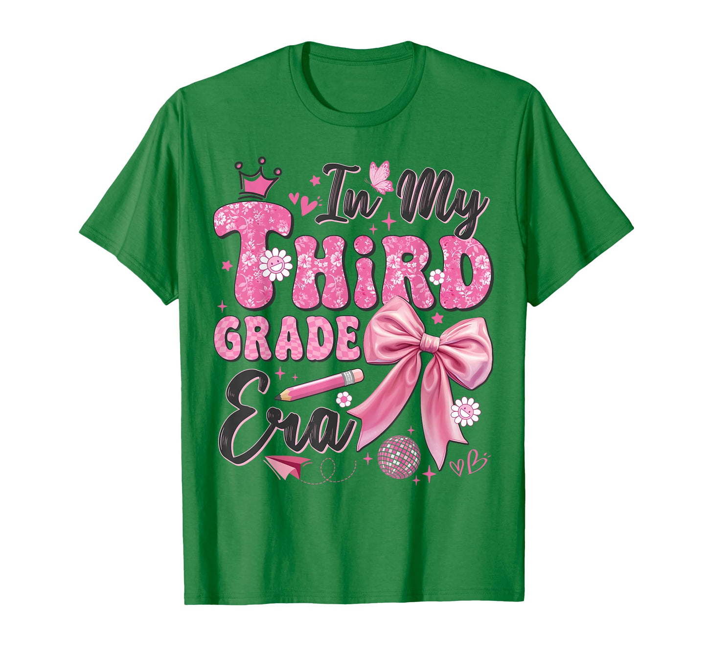In My Third Grade Era Coquette Back To School Teacher Girl T-Shirt