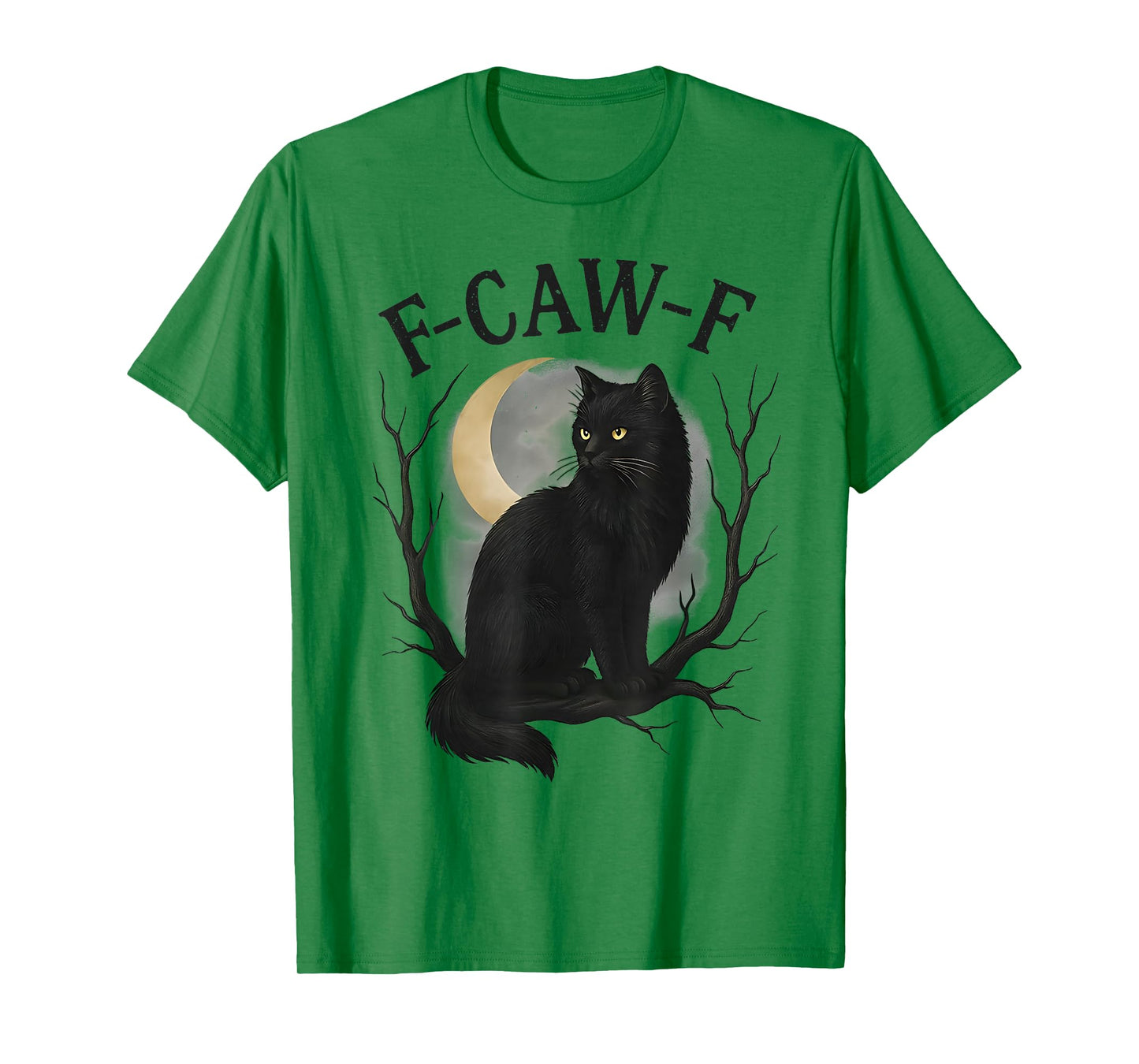Funny Halloween Black Cat F-CAW-F Cat Lovers Meow Meow T-Shirt