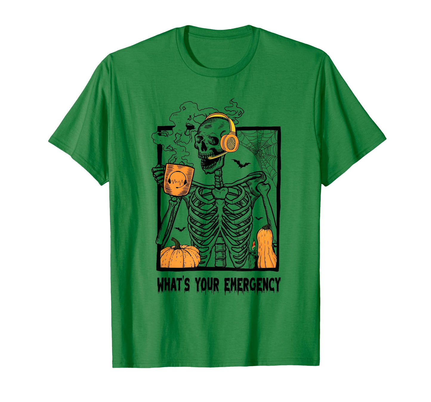 Skeleton Halloween 911 Dispatcher Funny What Your Emergency T-Shirt