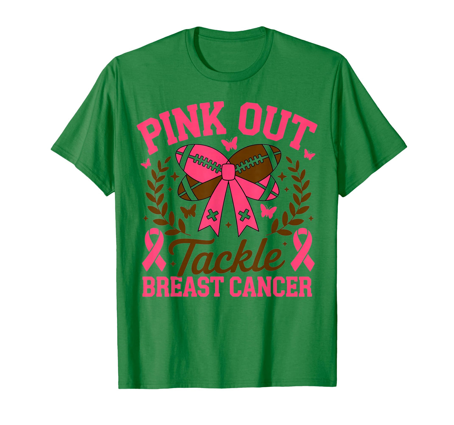 Tackle Breast Cancer Pink Out American Football Awareness T-Shirt