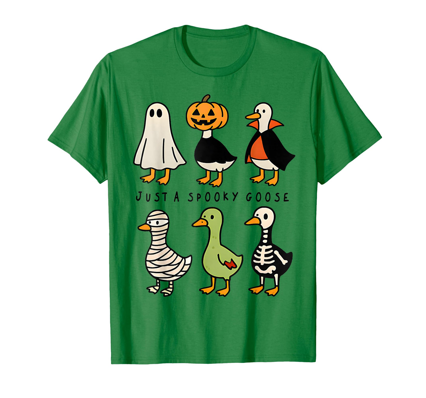 Just A Spooky Goose Halloween Silly Goose Funny Halloween T-Shirt