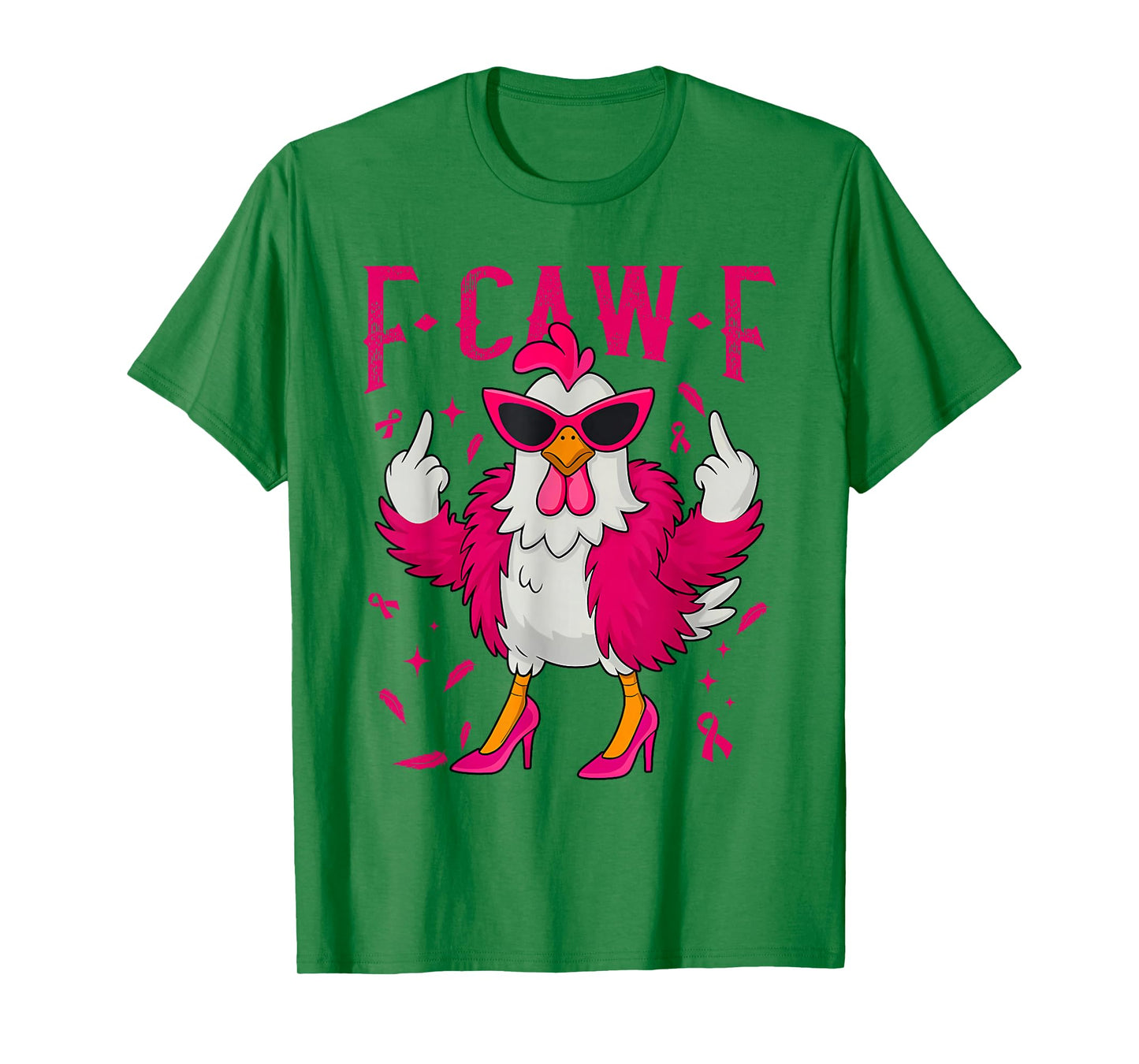 F-Caw-F Rooster Meme Funny Chicken Humor Joke FCAWF Cancer T-Shirt