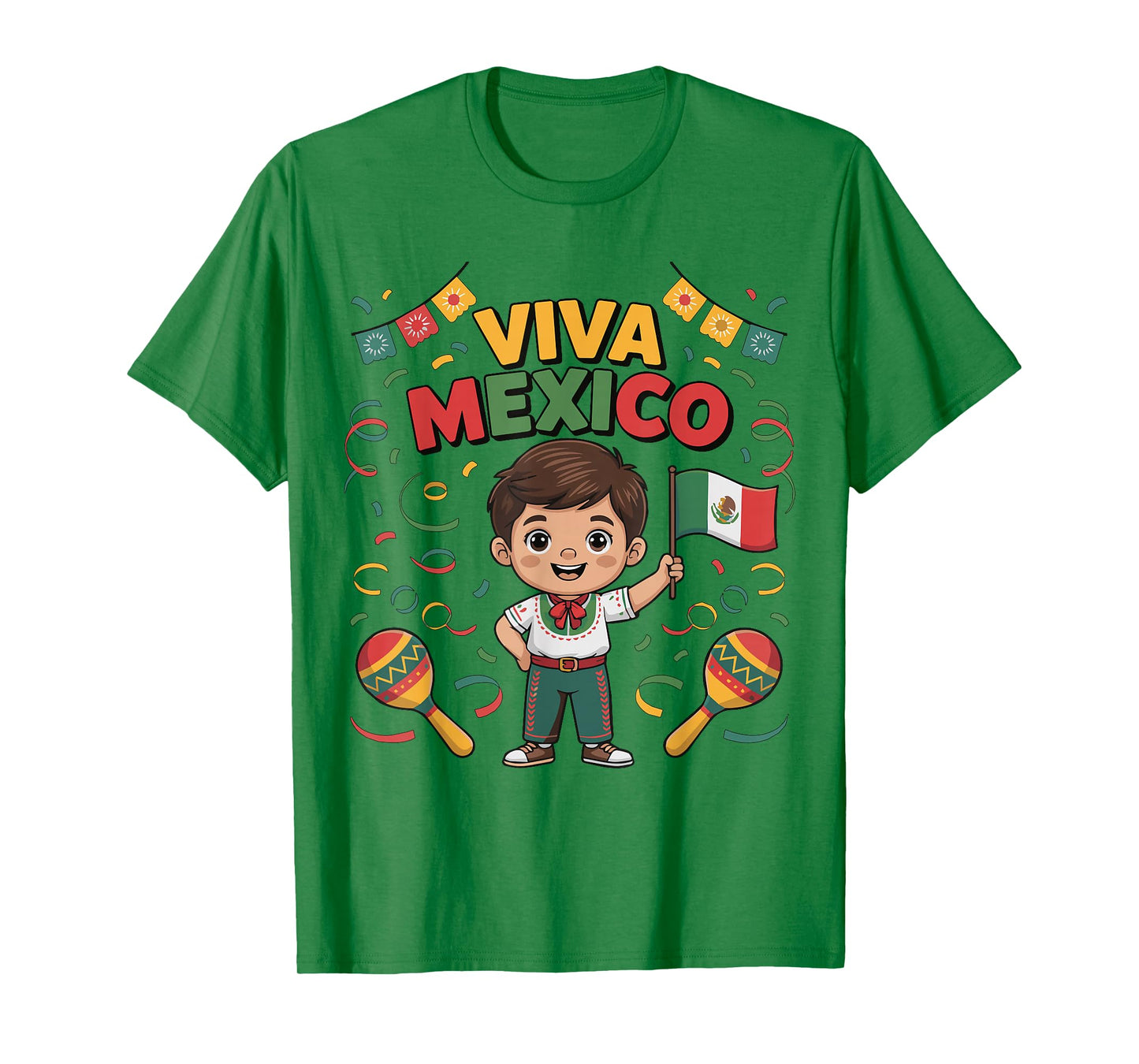 Viva Mexico Shirt Toddler Boys Mexican Flag Independence Day T-Shirt