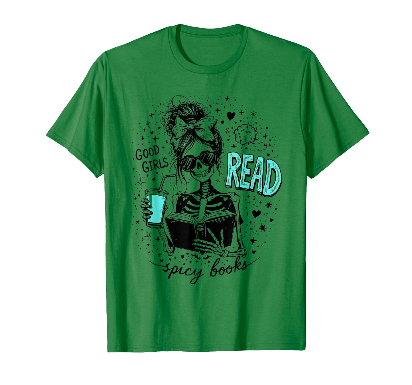 Good Girls Read Spicy Books Funny Gothic Reader Halloween T-Shirt