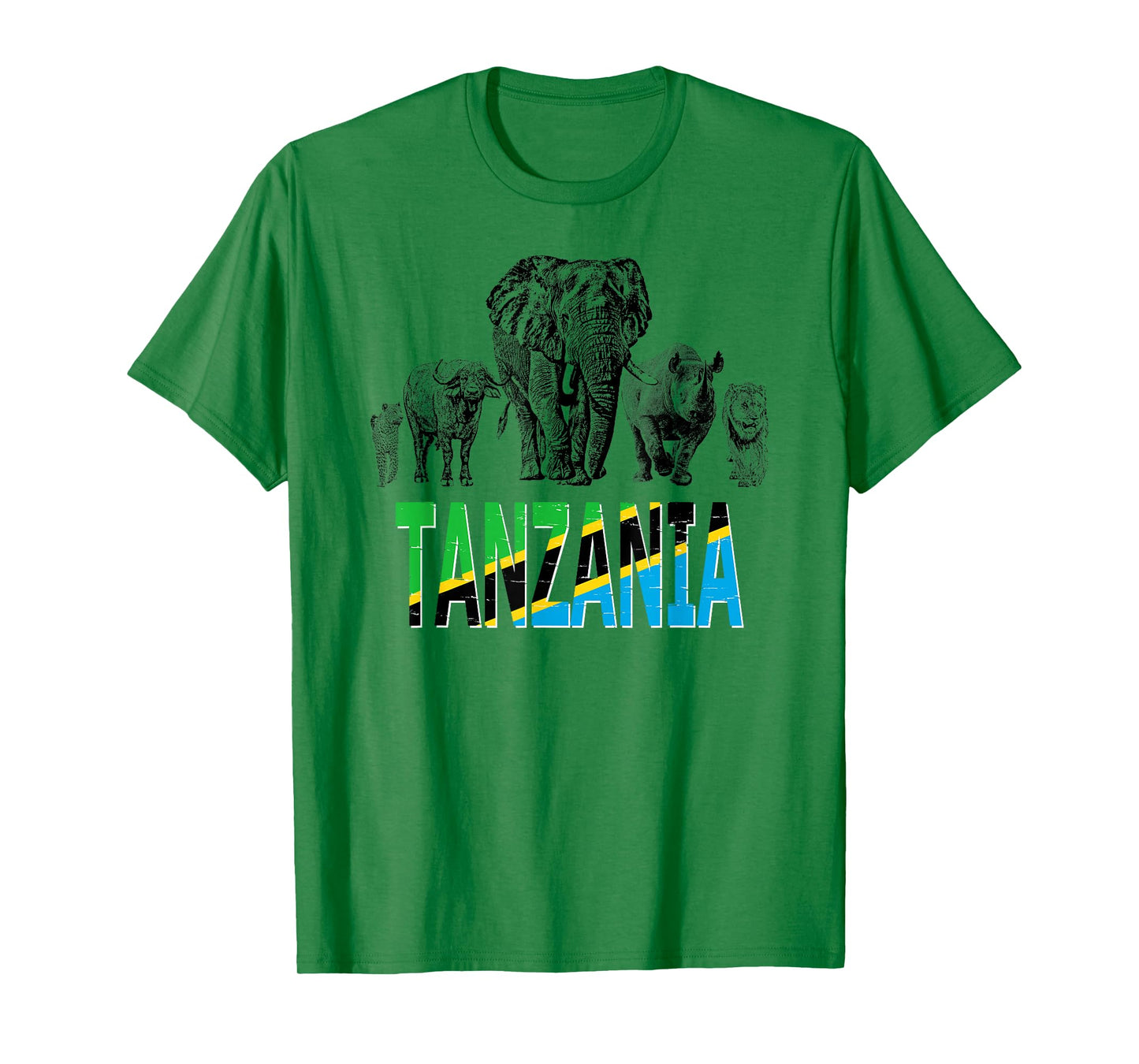 Africa's Big Five Tanzania Wildlife for Tanzania Fans T-Shirt